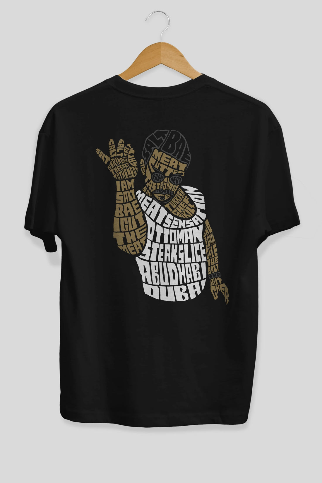 Salt Bae Arka Baskılı Oversize t-shirt %100 pamuk Erkek Kadın Unisex