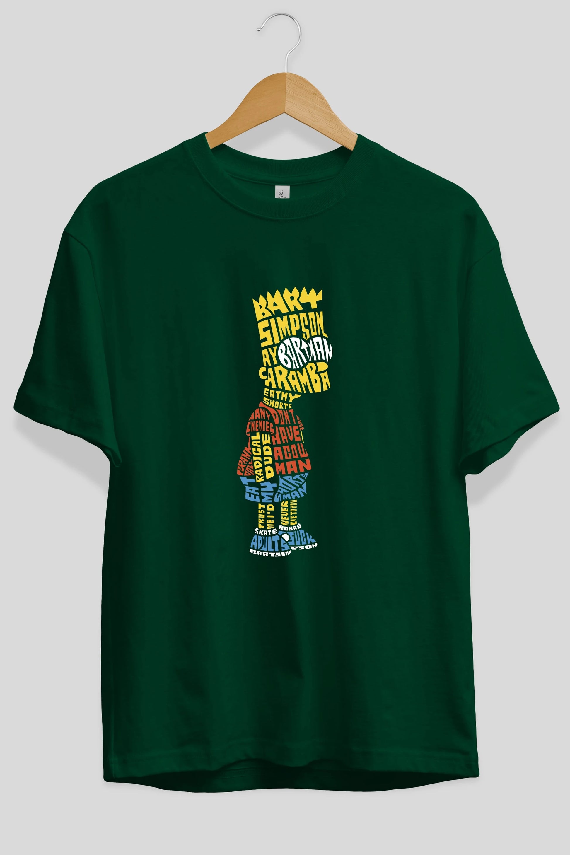 Bart Simpson Ön Baskılı Oversize t-shirt %100 pamuk Erkek Kadın Unisex