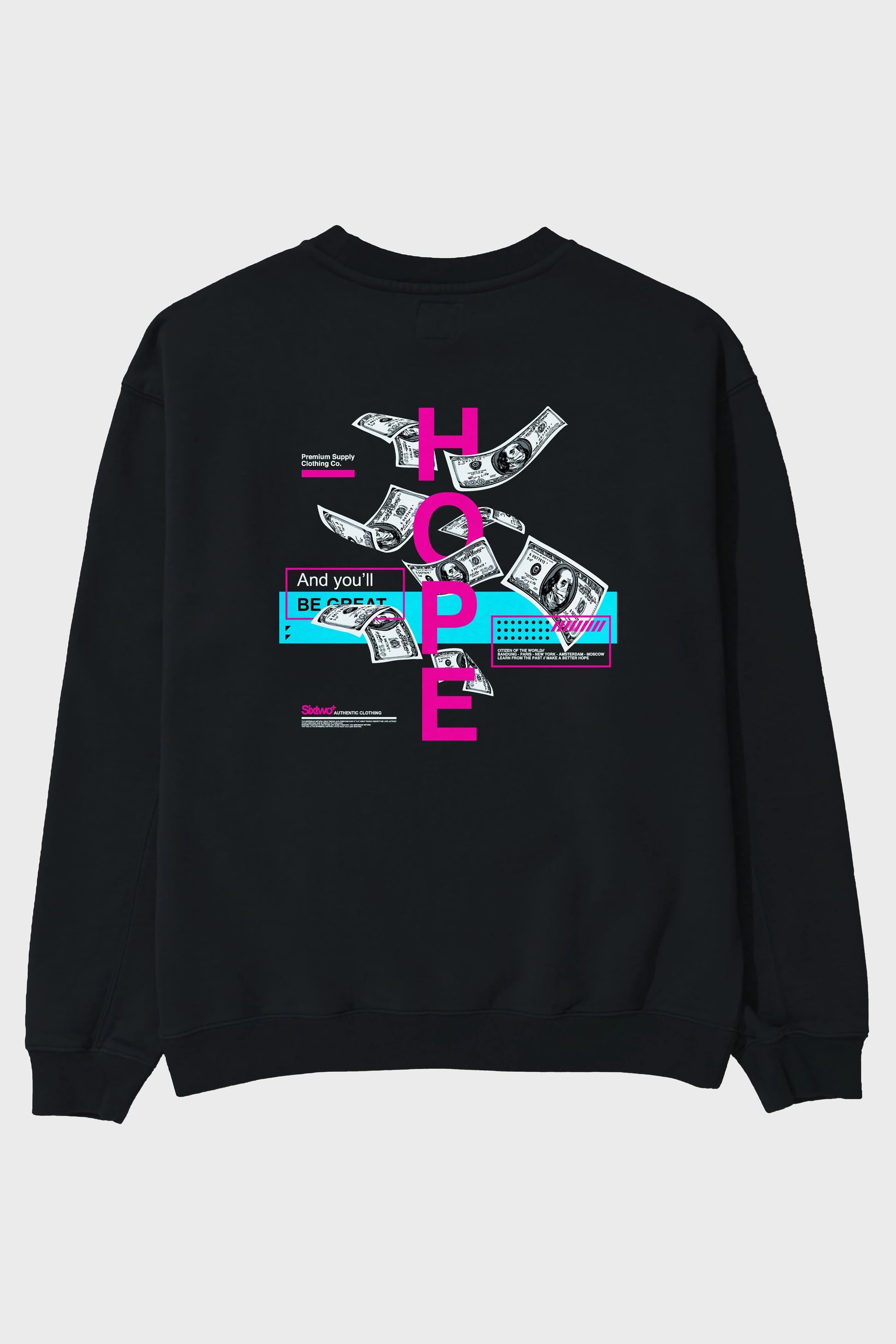 Hope Arka Baskılı Oversize Sweatshirt Erkek Kadın Unisex
