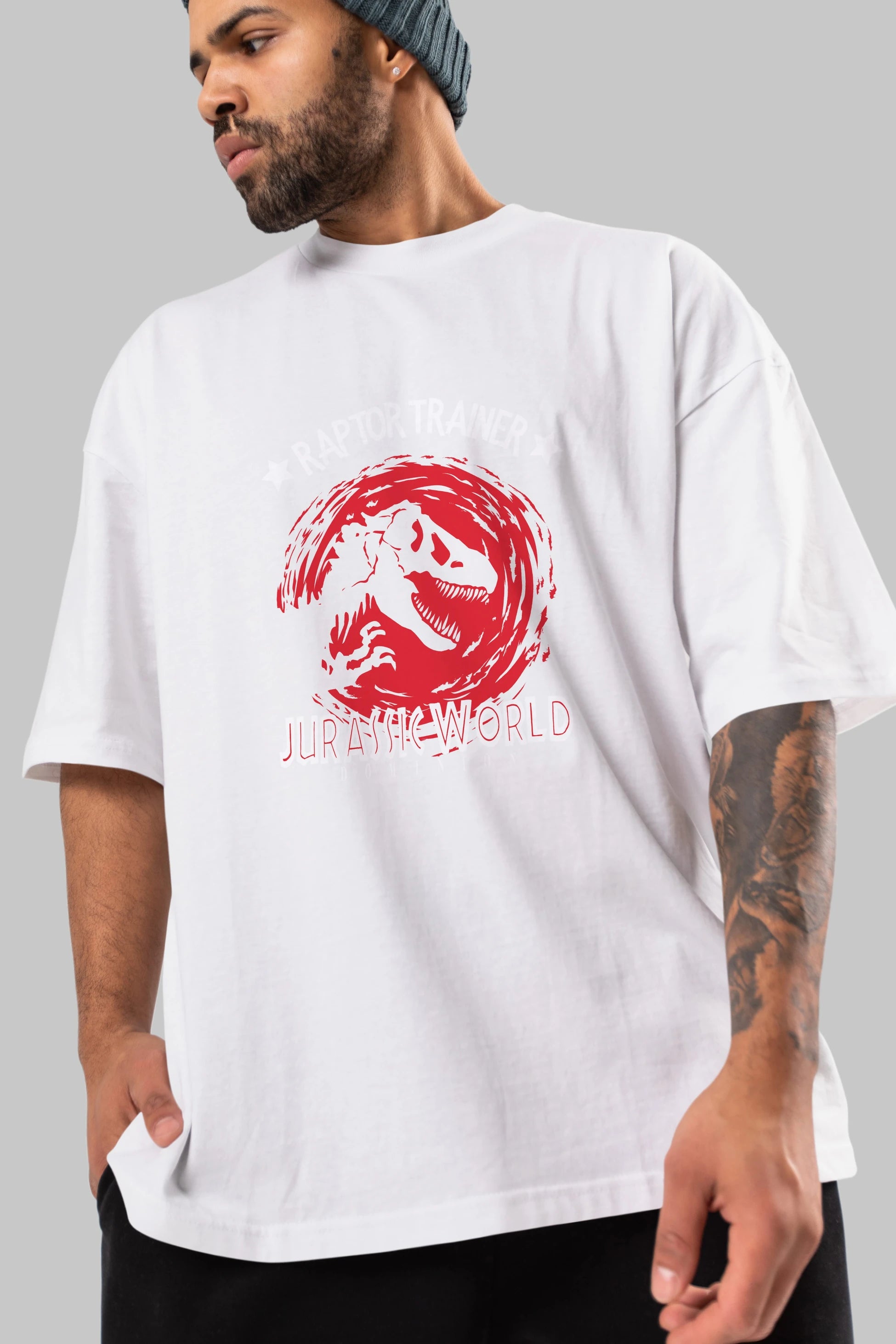 Jurassic Park (3) Ön Baskılı Oversize t-shirt Erkek Kadın Unisex %100 Pamuk Bisiklet Yaka tişort