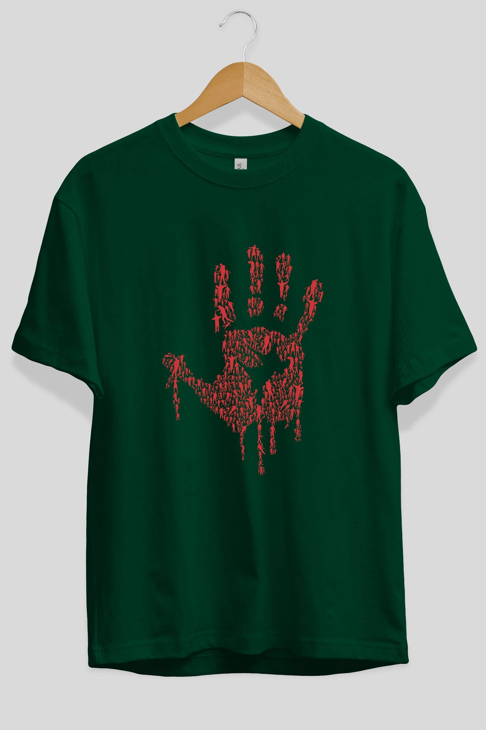 Hand Of Zombies Ön Baskılı Oversize t-shirt %100 pamuk Erkek Kadın Unisex