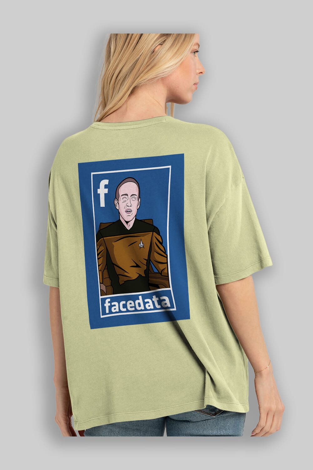 Zukerberg Data Arka Baskılı Oversize t-shirt Erkek Kadın Unisex %100 Pamuk tişort
