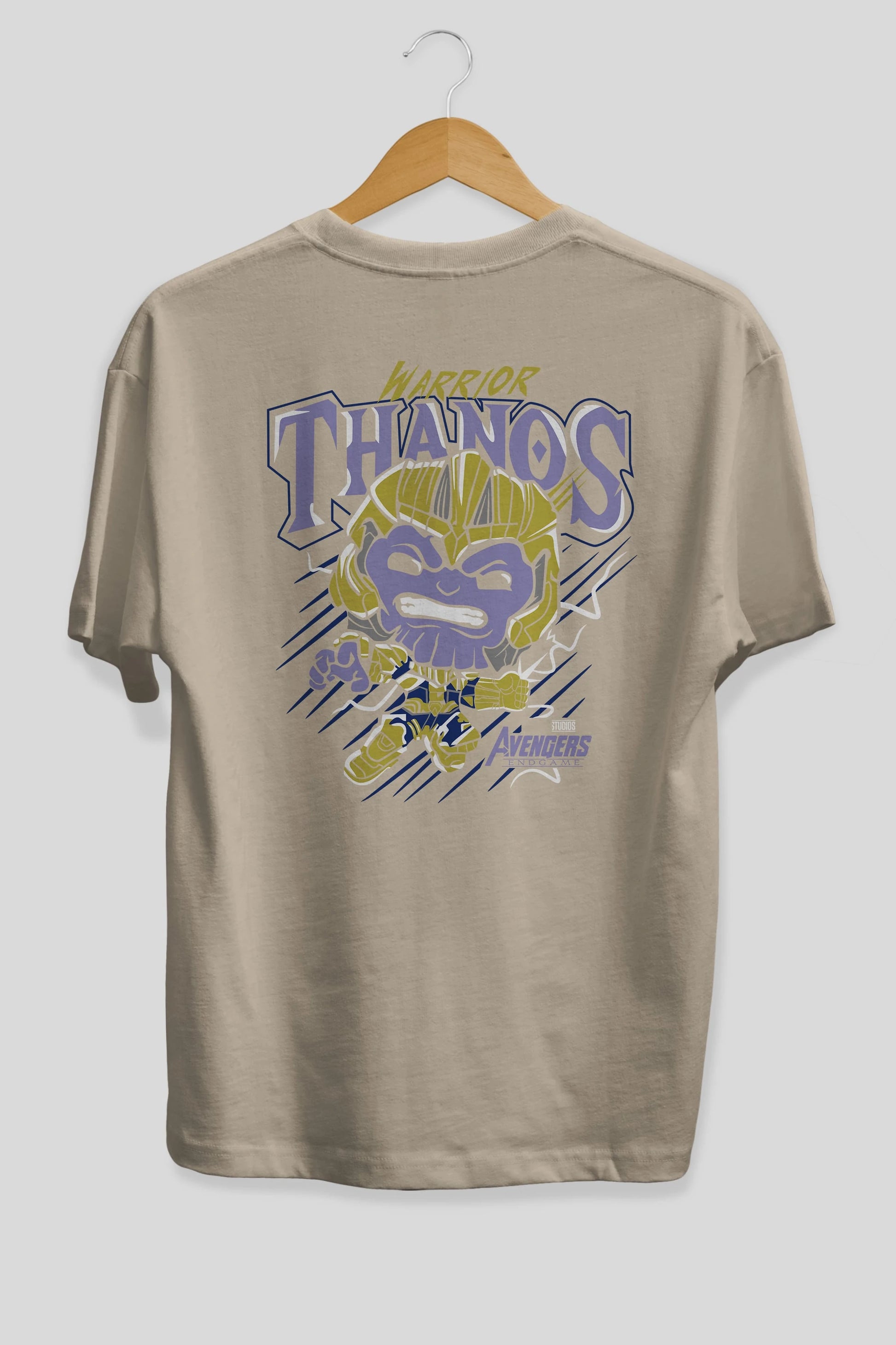 Thanos (2) Arka Baskılı Oversize t-shirt Erkek Kadın Unisex %100 Pamuk Bisiklet Yaka tişort