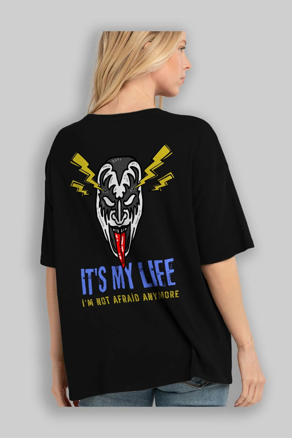 Its My Life Yazılı Arka Baskılı Oversize t-shirt Erkek Kadın Unisex
