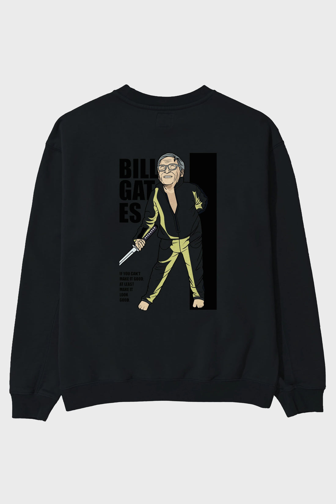 Bill Gates Arka Baskılı Oversize Sweatshirt Erkek Kadın Unisex