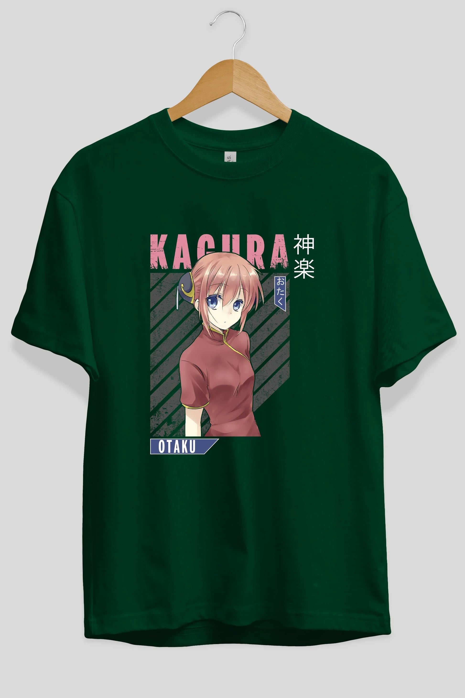 Kagura GINTAMA Anime Ön Baskılı Oversize t-shirt %100 pamuk Erkek Kadın Unisex