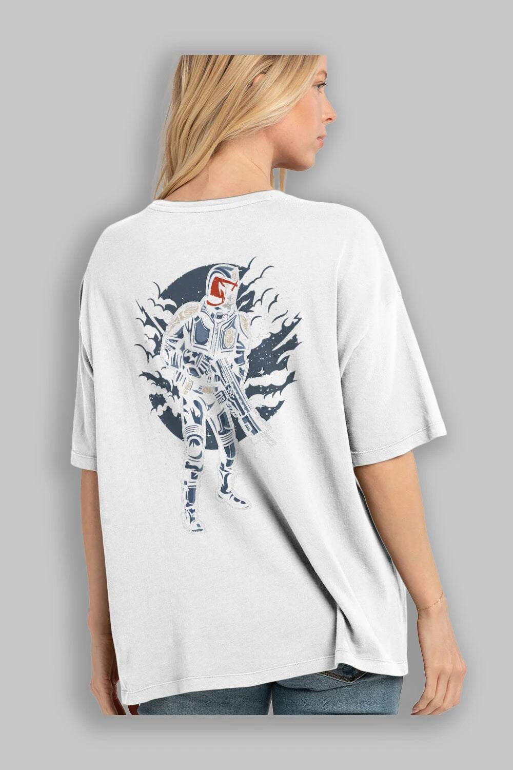 Judge Skull Arka Baskılı Oversize t-shirt Erkek Kadın Unisex %100 Pamuk