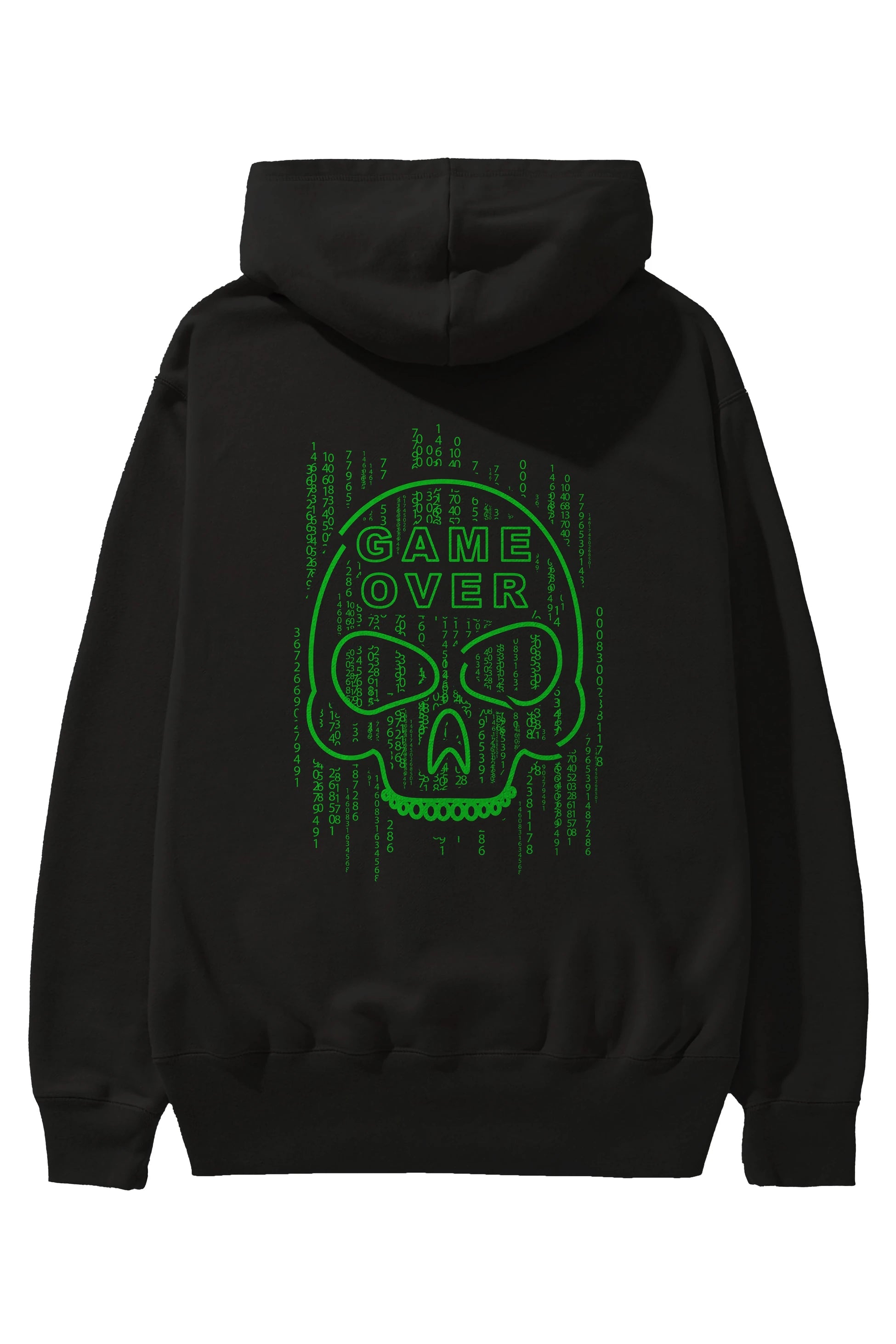 Game Over Arka Baskılı Hoodie Oversize Kapüşonlu Sweatshirt Erkek Kadın Unisex