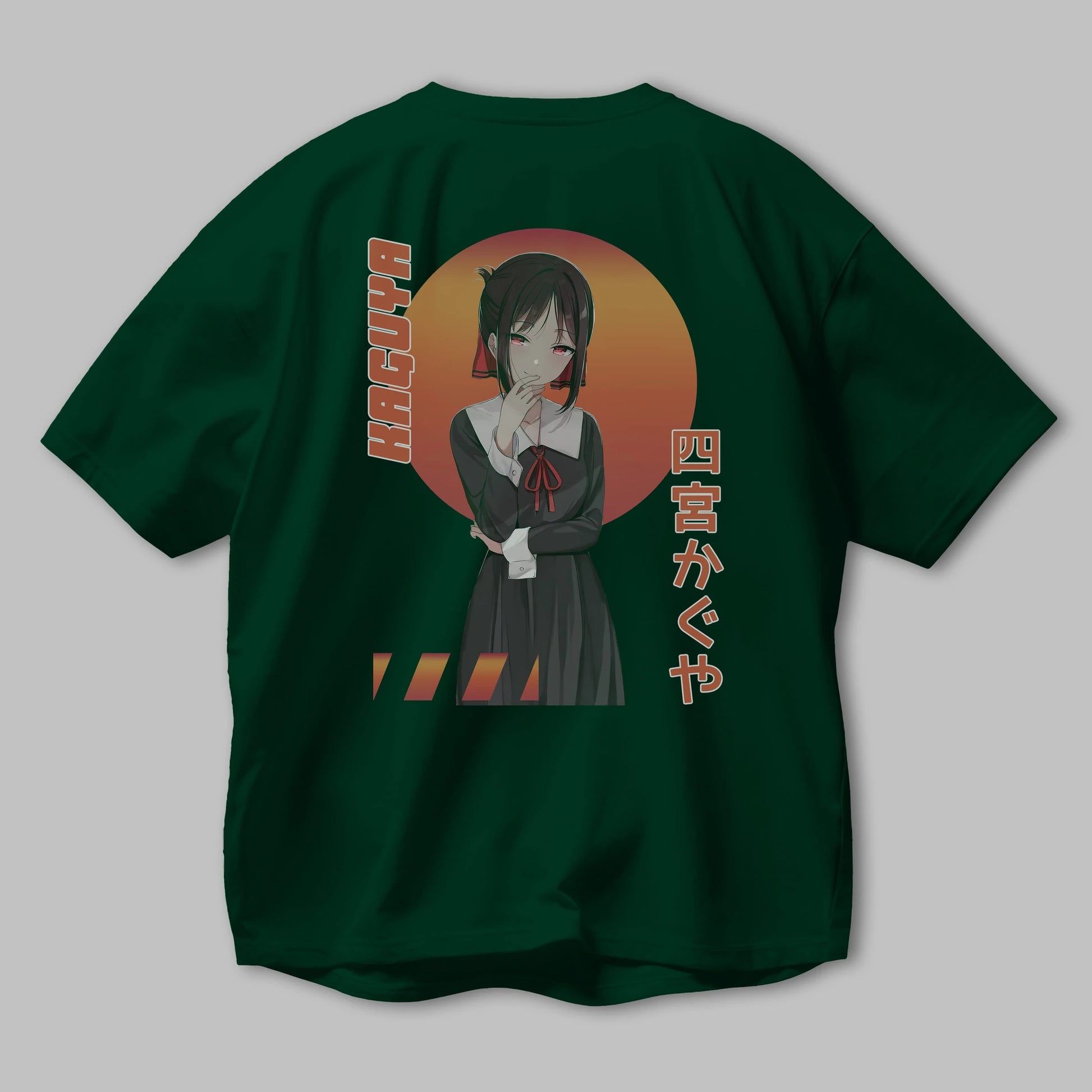 Kaguya Shinomiya 5 Anime Arka Baskılı Oversize t-shirt Erkek Kadın Unisex