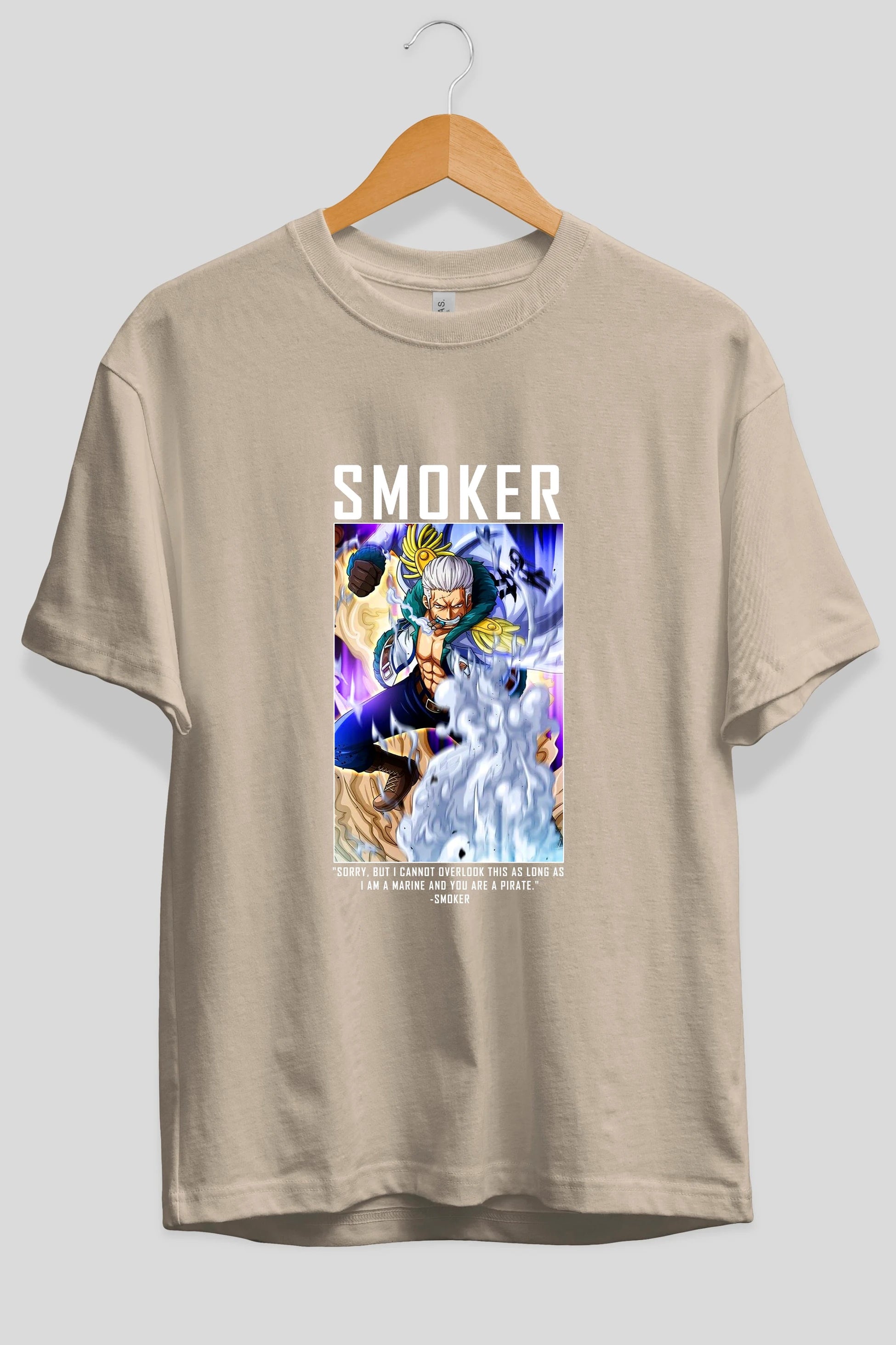 Smoker Anime Ön Baskılı Oversize t-shirt Erkek Kadın Unisex