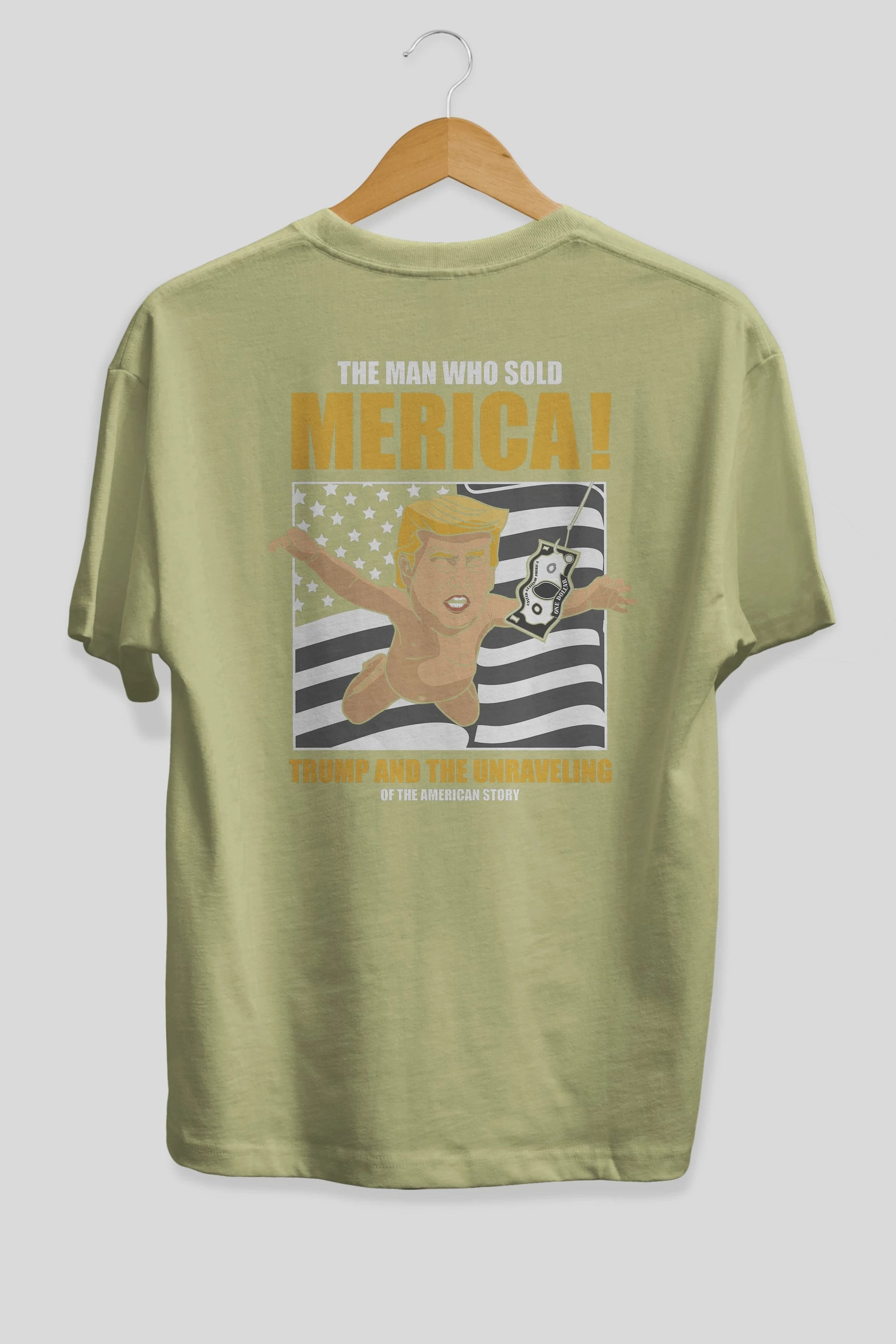 Trump Nirvana Arka Baskılı Oversize t-shirt Erkek Kadın Unisex %100 Pamuk tişort