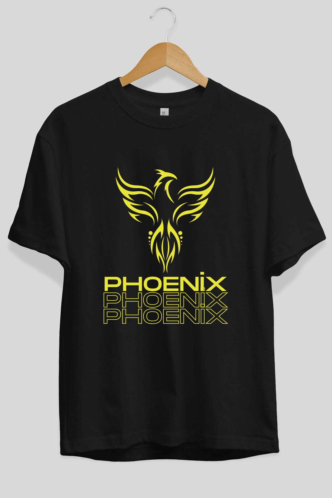 Phoenix Yazılı Ön Baskılı Oversize t-shirt Erkek Kadın Unisex