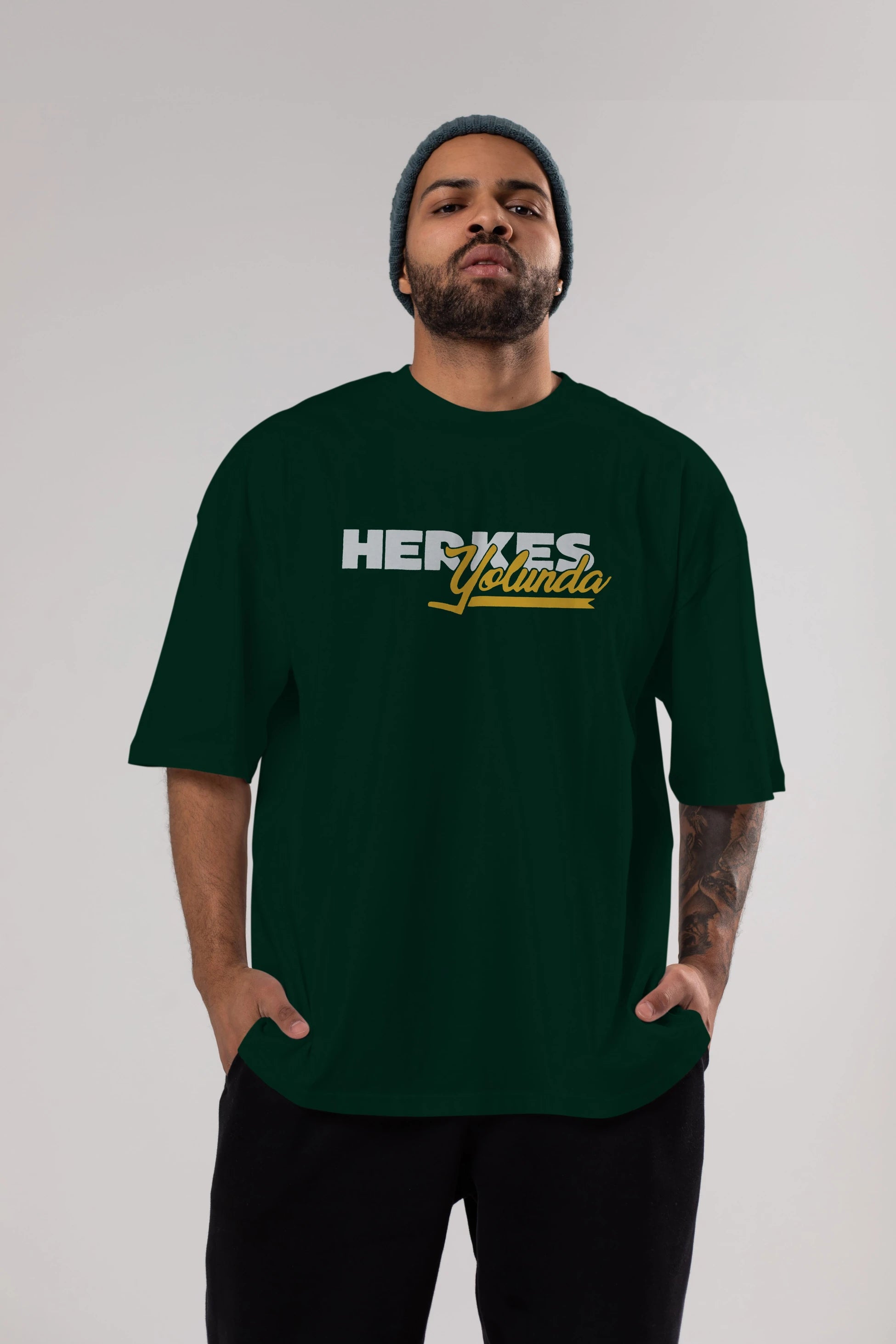 Herkes Yolunda Ön Baskılı Oversize t-shirt %100 pamuk Erkek Kadın Unisex