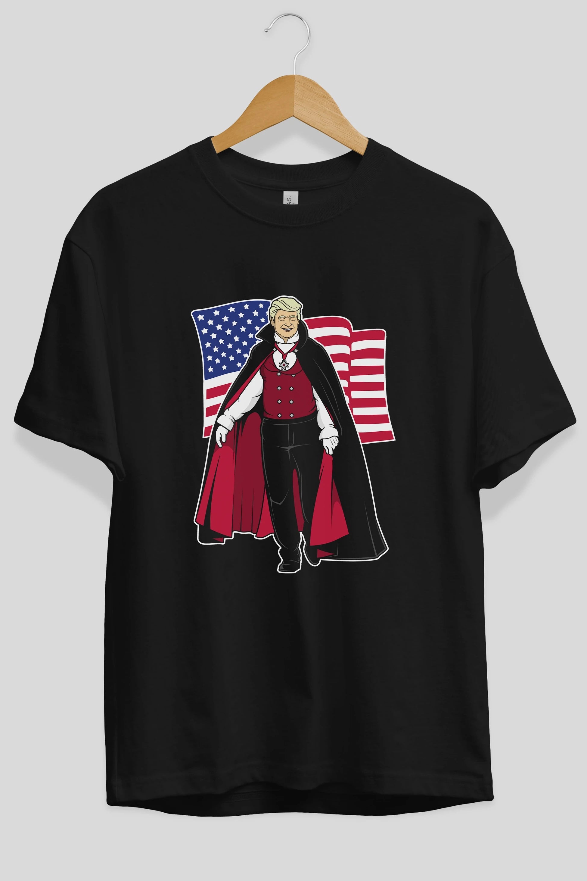 Trump Dracula Ön Baskılı Oversize t-shirt Erkek Kadın Unisex %100 Pamuk tişort