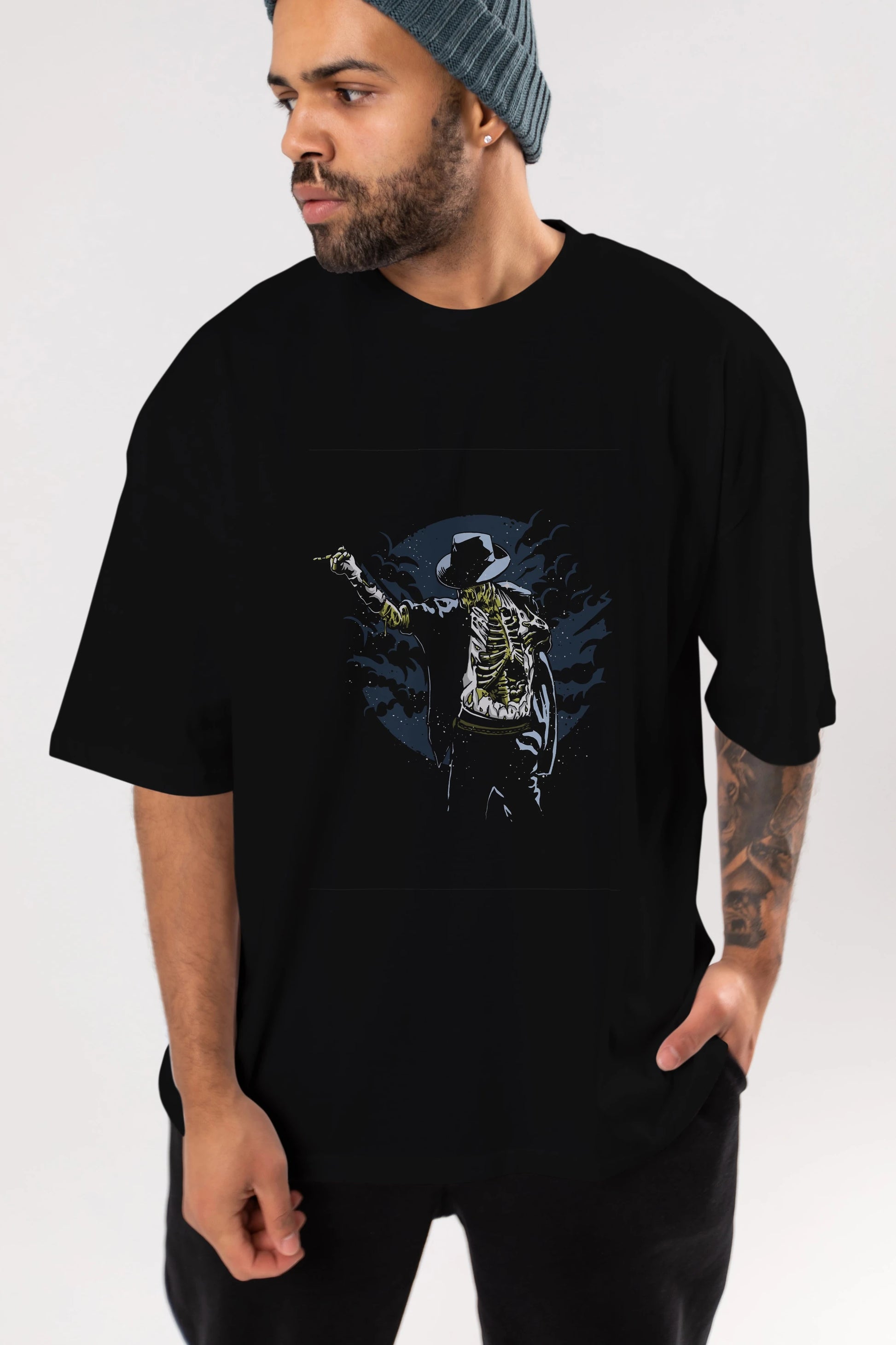 Zombie Pop Ön Baskılı Oversize t-shirt Erkek Kadın Unisex %100 Pamuk tişort