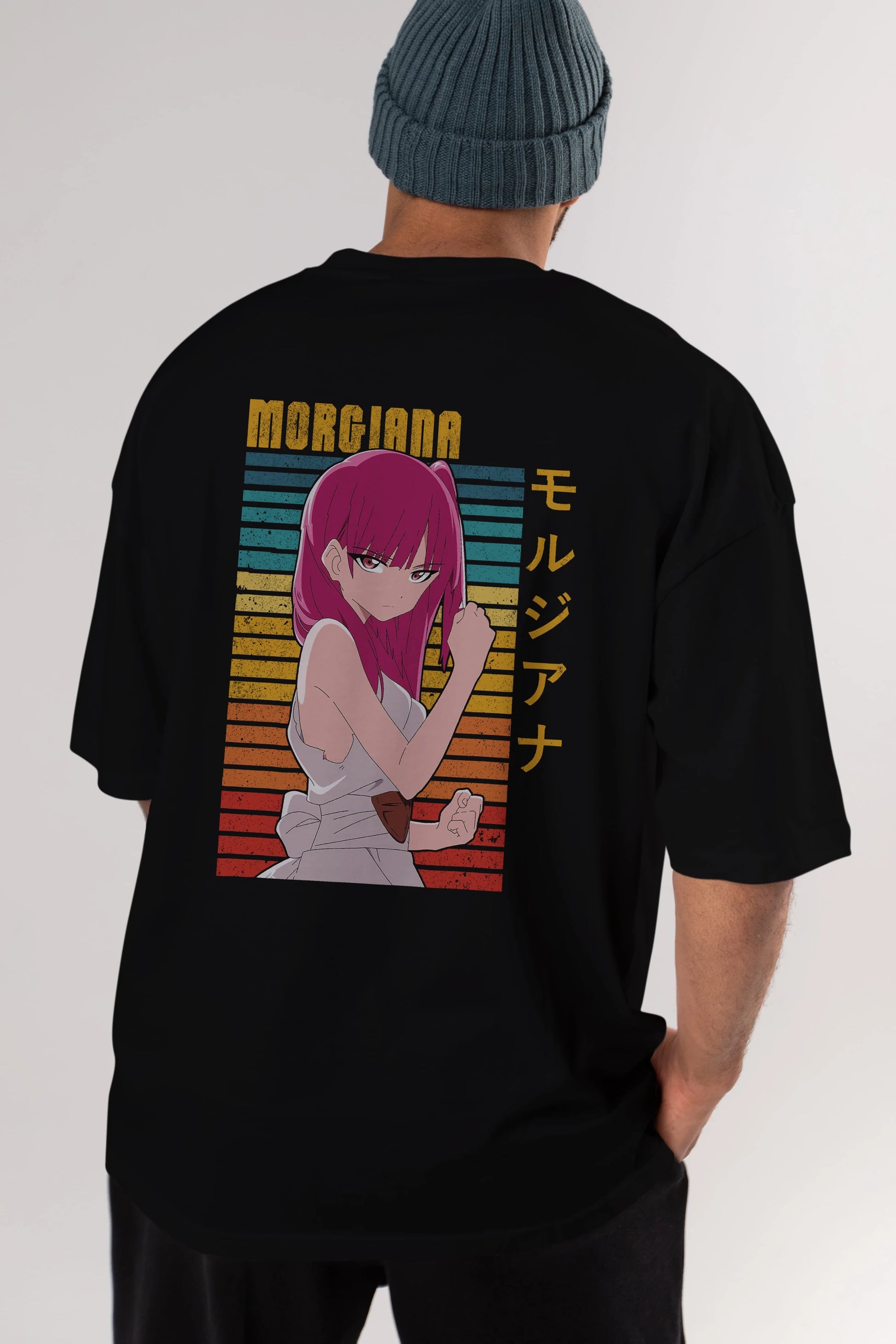 Morgiana 3 Anime Arka Baskılı Oversize t-shirt Erkek Kadın Unisex
