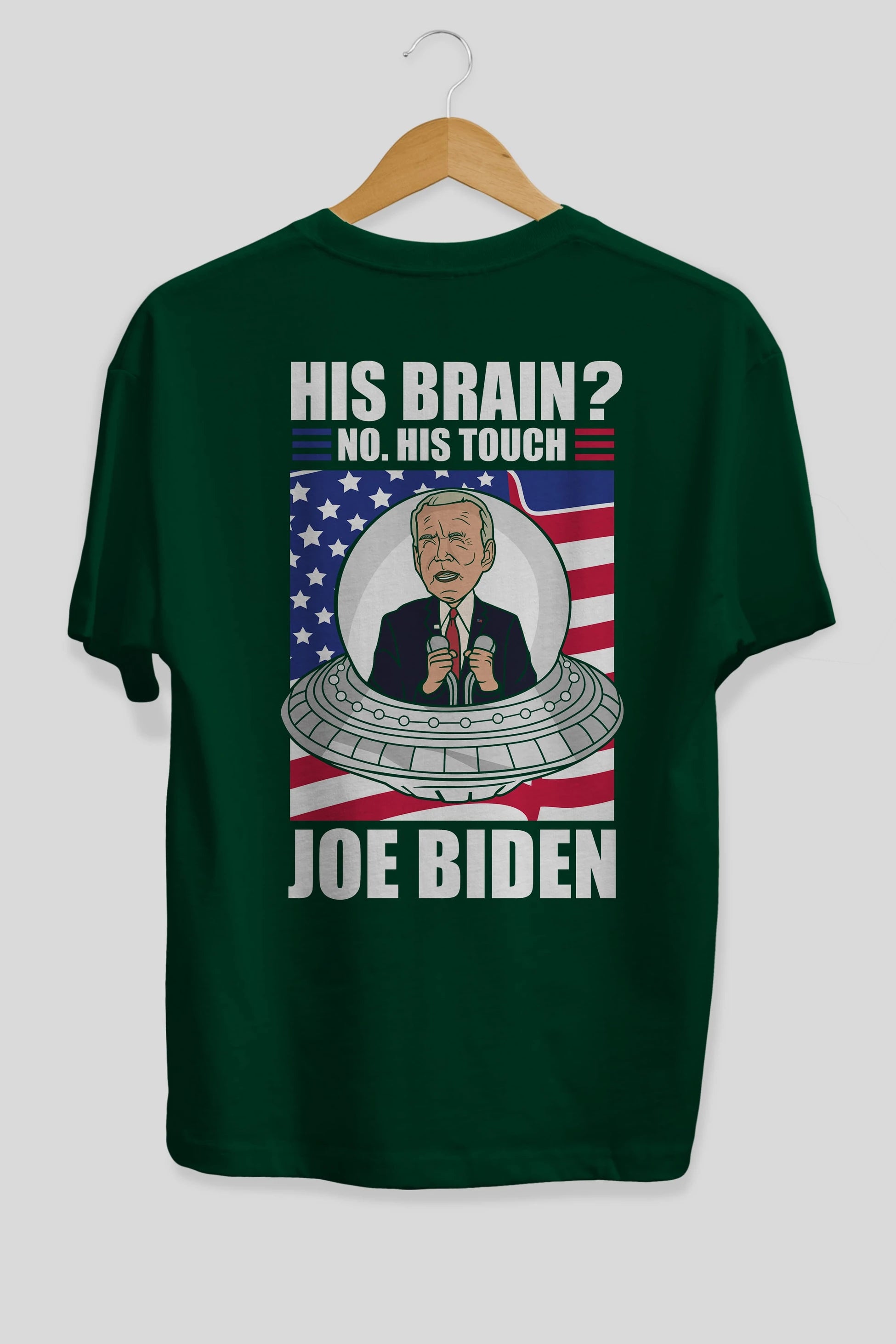 Alien Biden Arka Baskılı Oversize t-shirt Erkek Kadın Unisex %100 Pamuk tişort