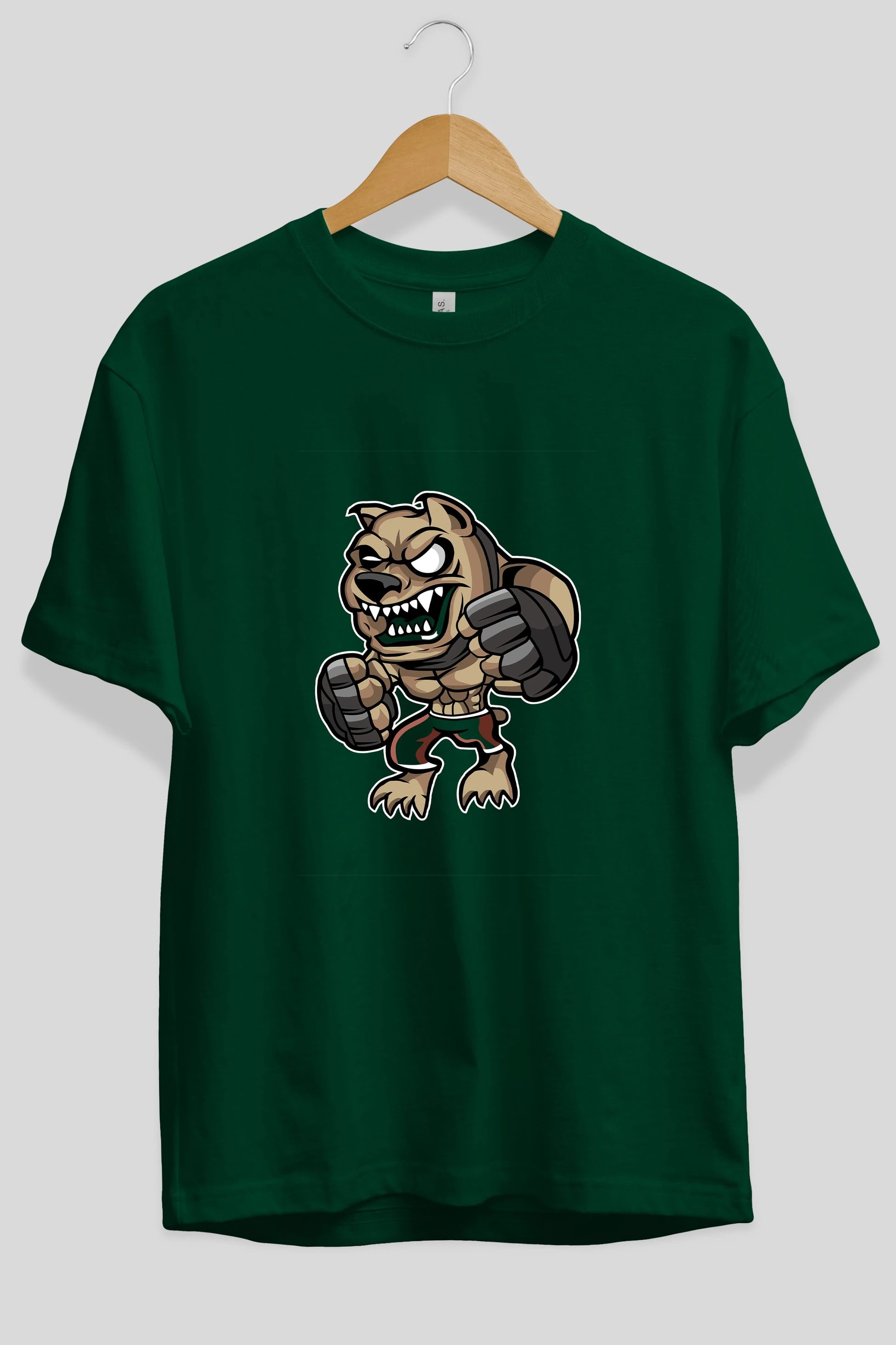 MMA Dog Ön Baskılı Oversize t-shirt Erkek Kadın Unisex %100 Pamuk tişort