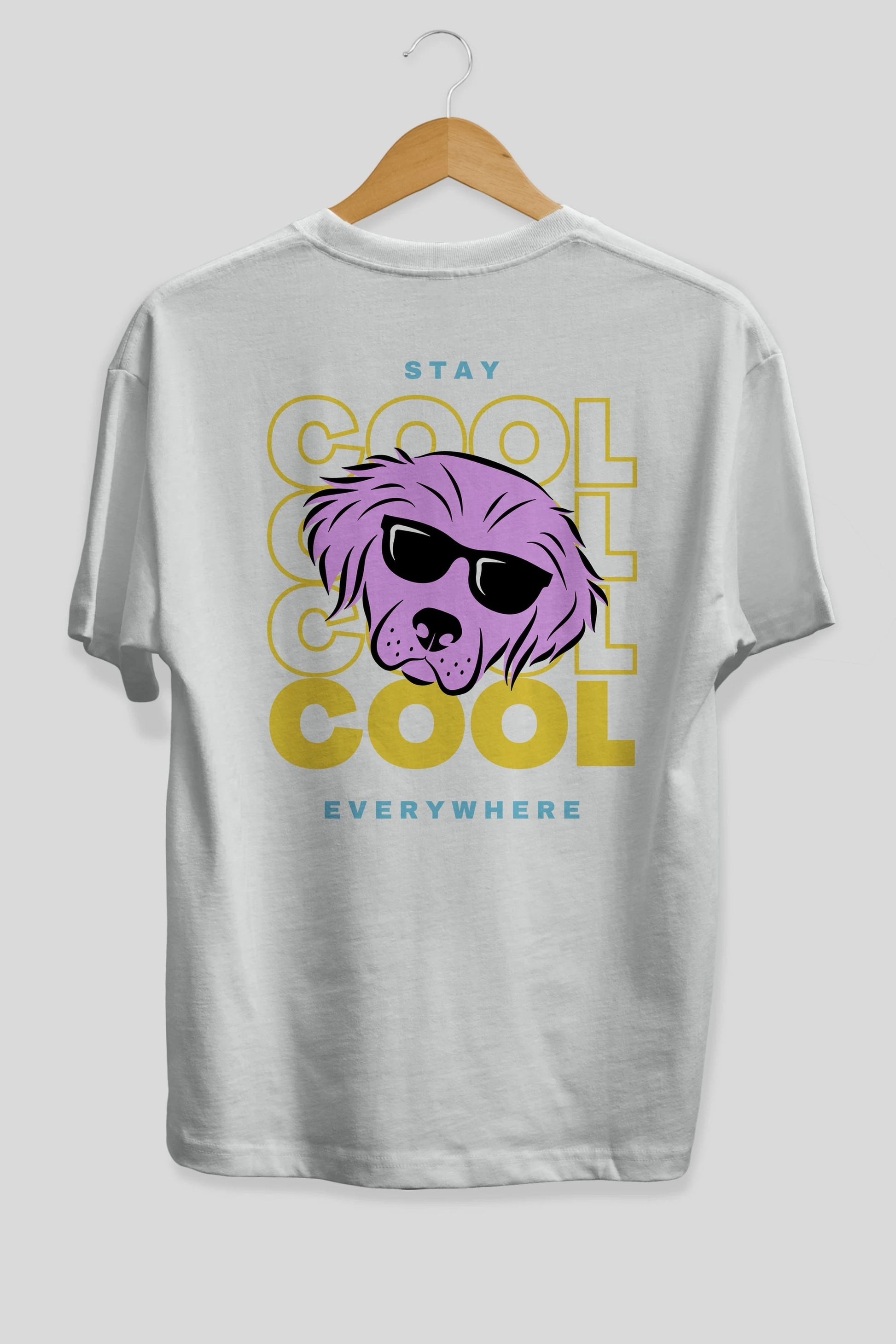 Cool Dog 2 Arka Baskılı Oversize t-shirt Erkek Kadın Unisex