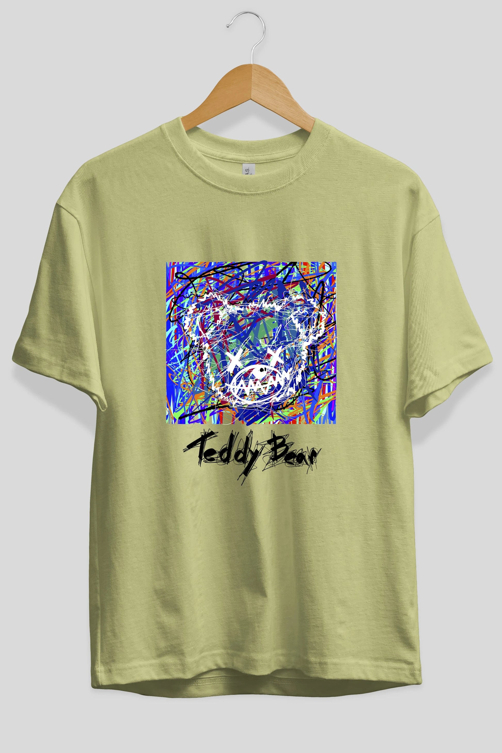 Teddy Bear 3 Ön Baskılı Oversize t-shirt Erkek Kadın Unisex