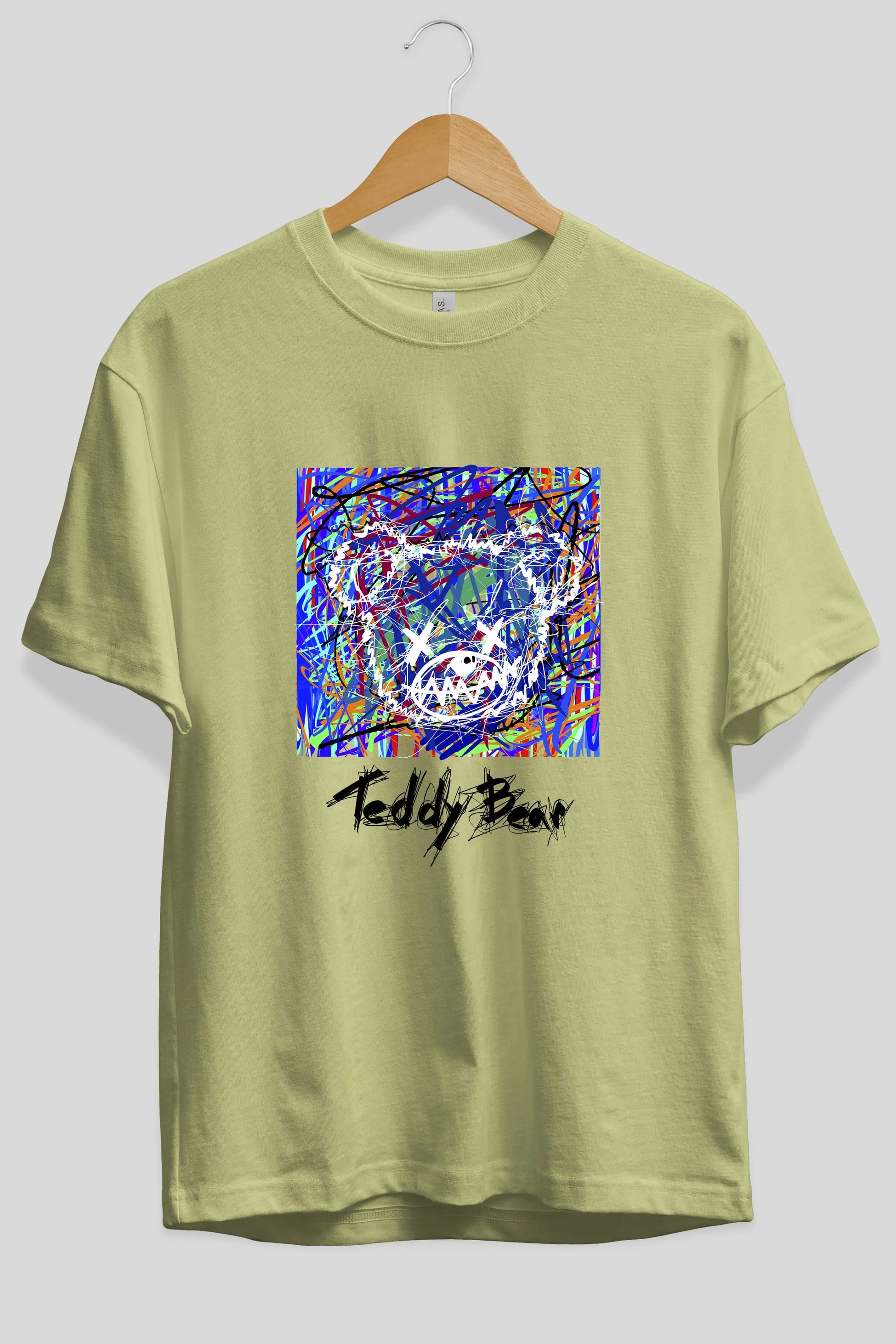 Teddy Bear 3 Ön Baskılı Oversize t-shirt Erkek Kadın Unisex