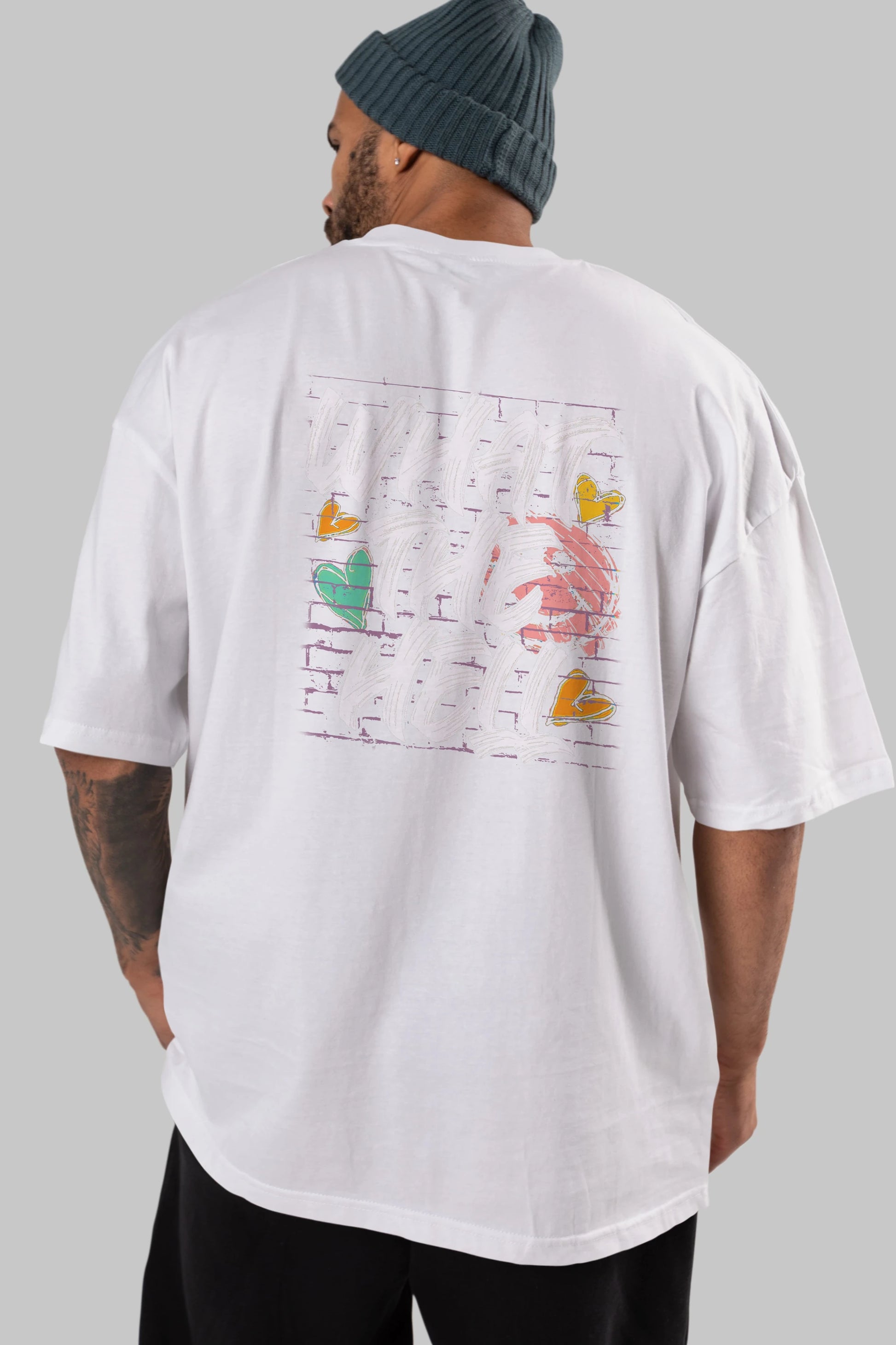 What The Hell Arka Baskılı Oversize t-shirt Erkek Kadın Unisex