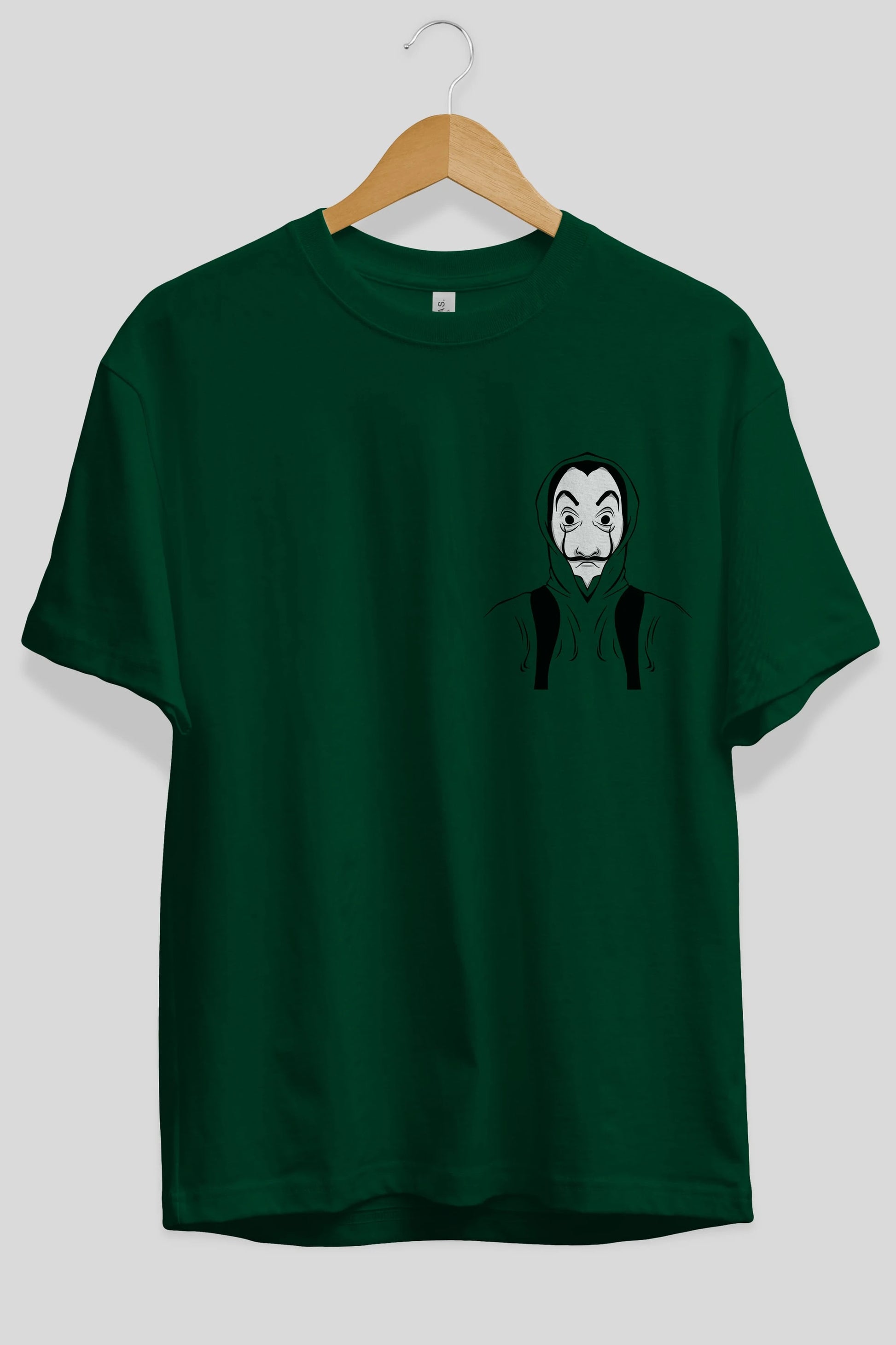 La Casa De Papel (7) Ön Sol Baskılı Oversize t-shirt Erkek Kadın Unisex %100 Pamuk Bisiklet Yaka tişort