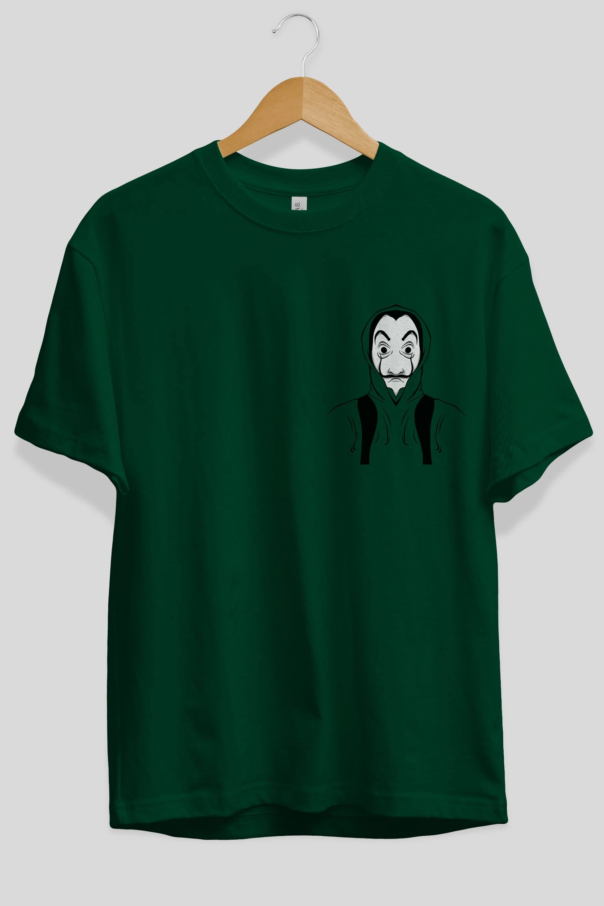 La Casa De Papel (7) Ön Sol Baskılı Oversize t-shirt Erkek Kadın Unisex %100 Pamuk Bisiklet Yaka tişort