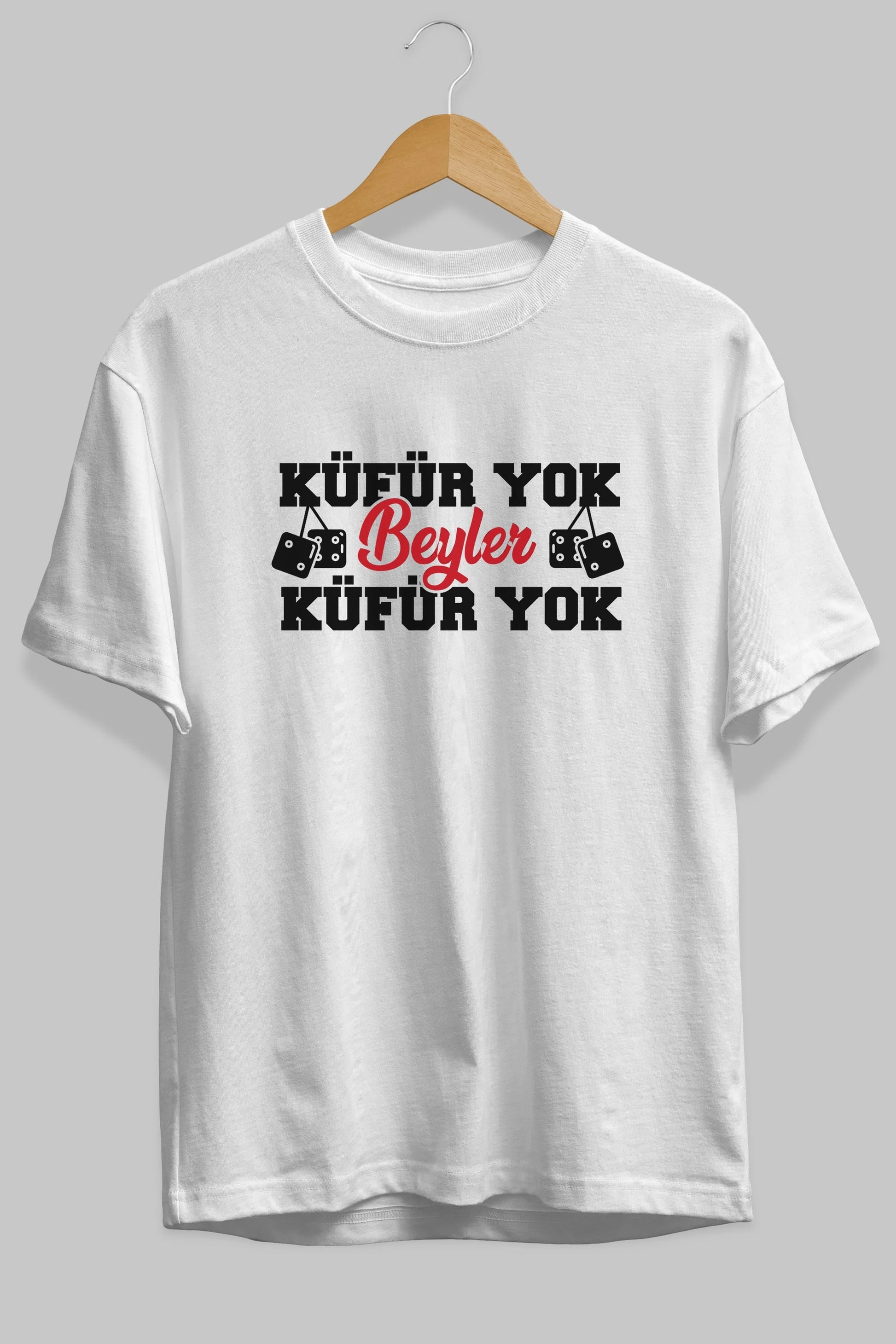 Küfür Yok Beyler Ön Baskılı Oversize t-shirt %100 pamuk Erkek Kadın Unisex