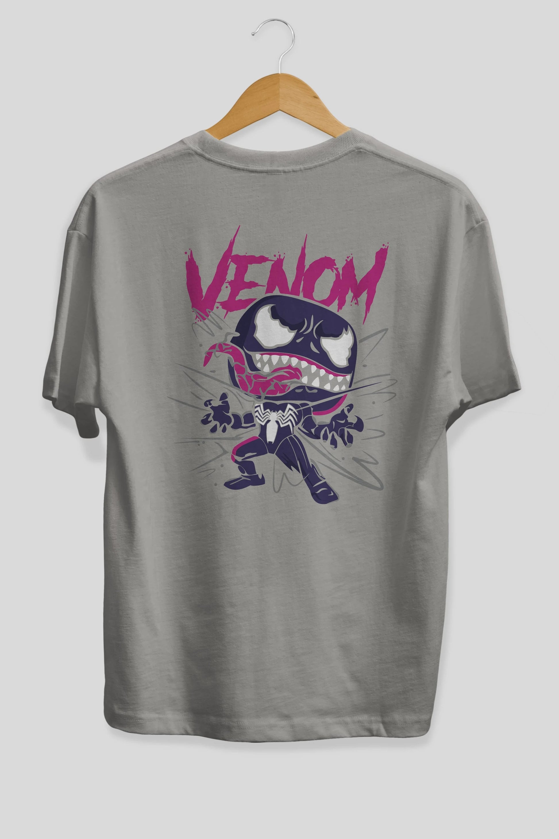 Venom (20) Arka Baskılı Oversize t-shirt Erkek Kadın Unisex %100 Pamuk Bisiklet Yaka tişort