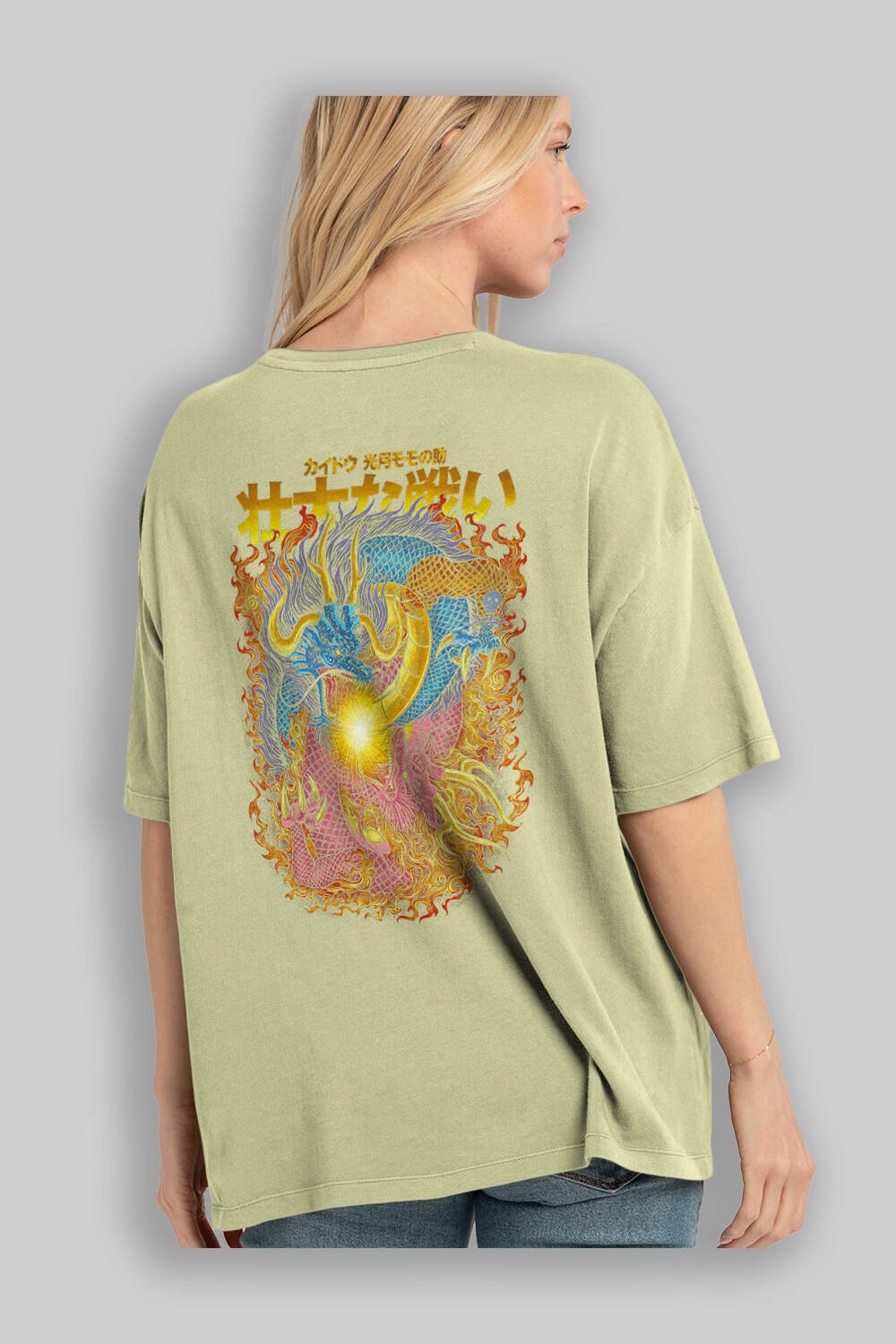 ONE PIECE (4) Anime Arka Baskılı Oversize t-shirt Erkek Kadın Unisex