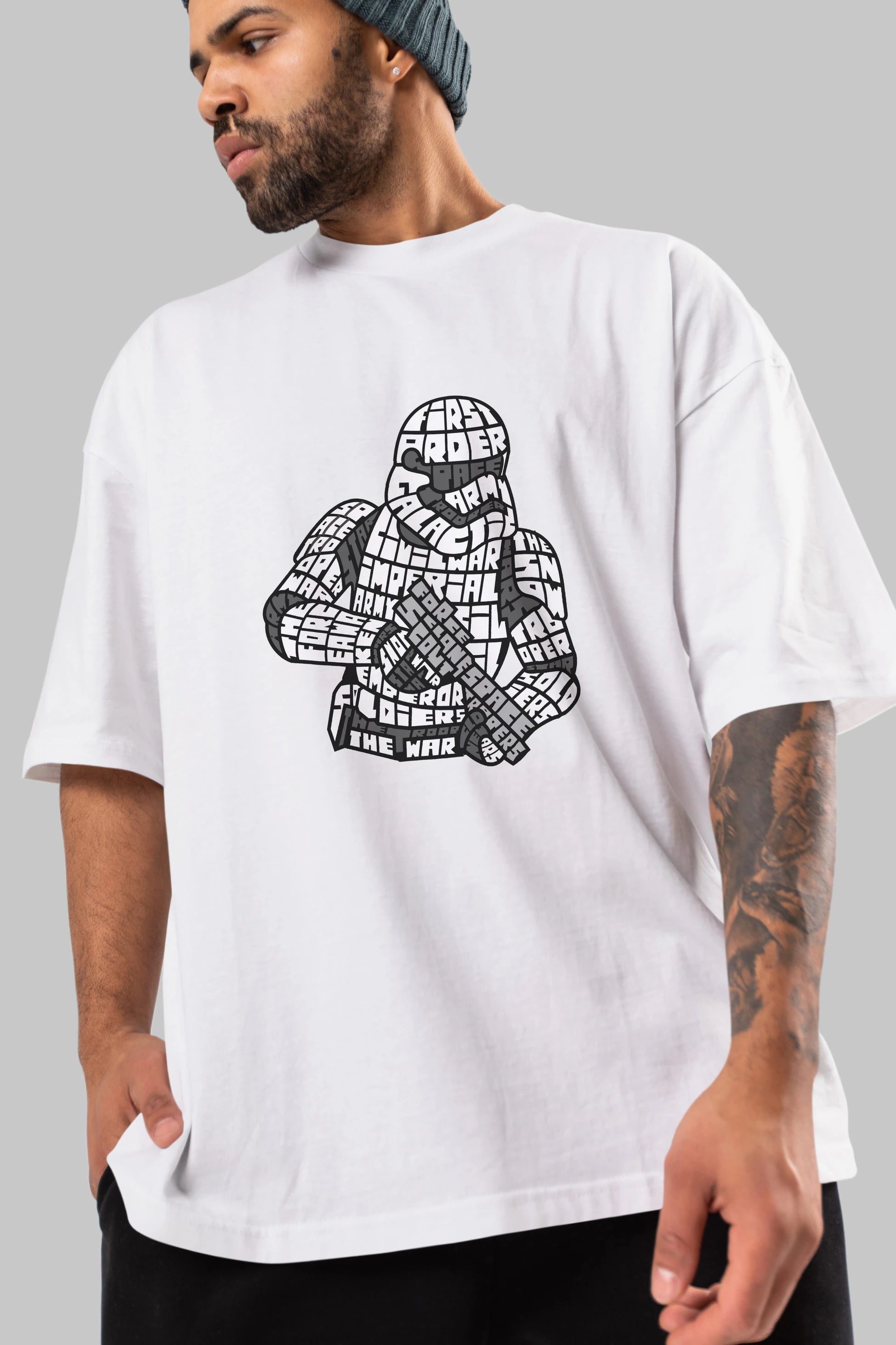 First Order Ön Baskılı Oversize t-shirt %100 pamuk Erkek Kadın Unisex