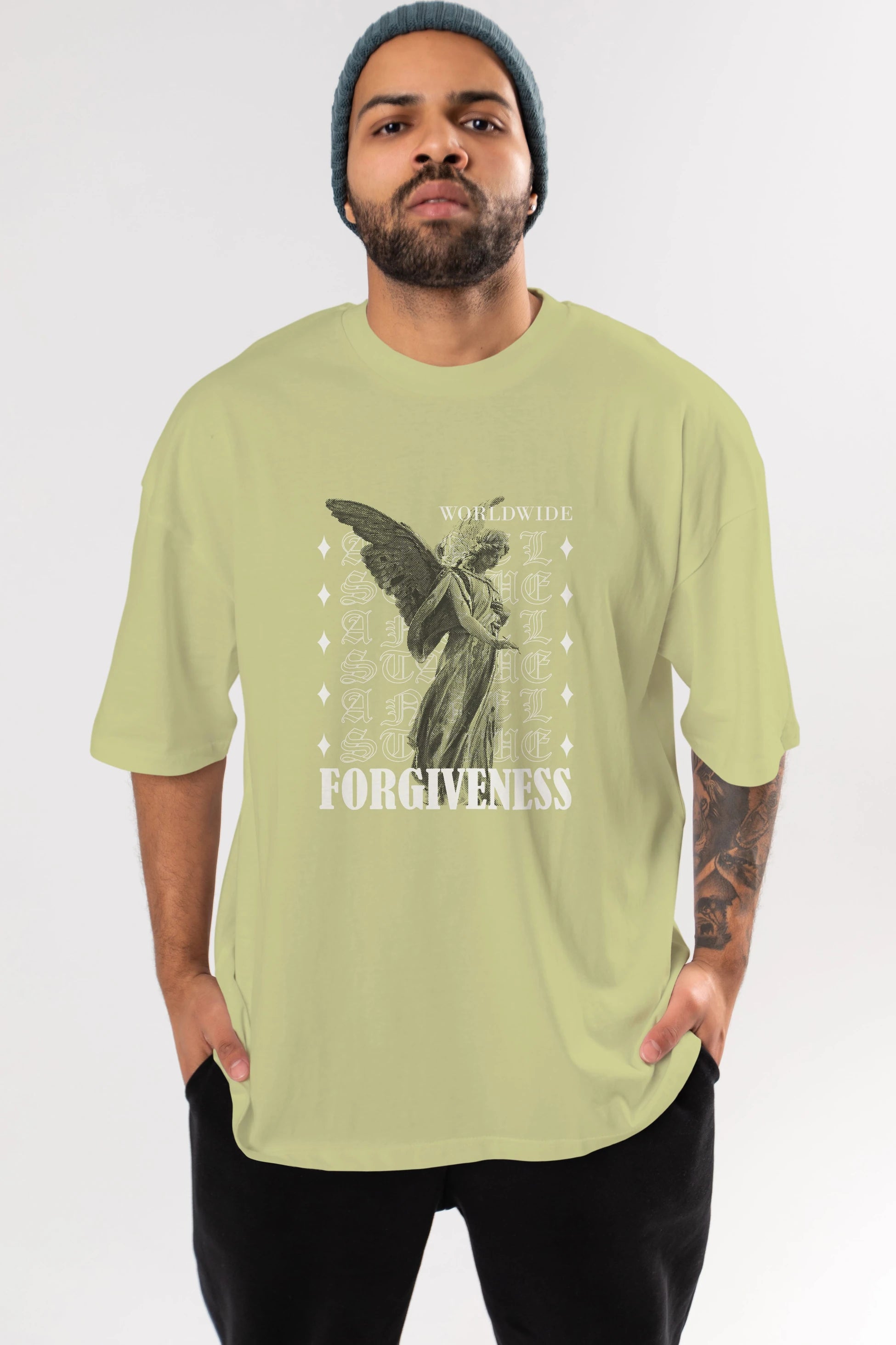 Angel Forgiveness Ön Baskılı Oversize t-shirt Erkek Kadın Unisex