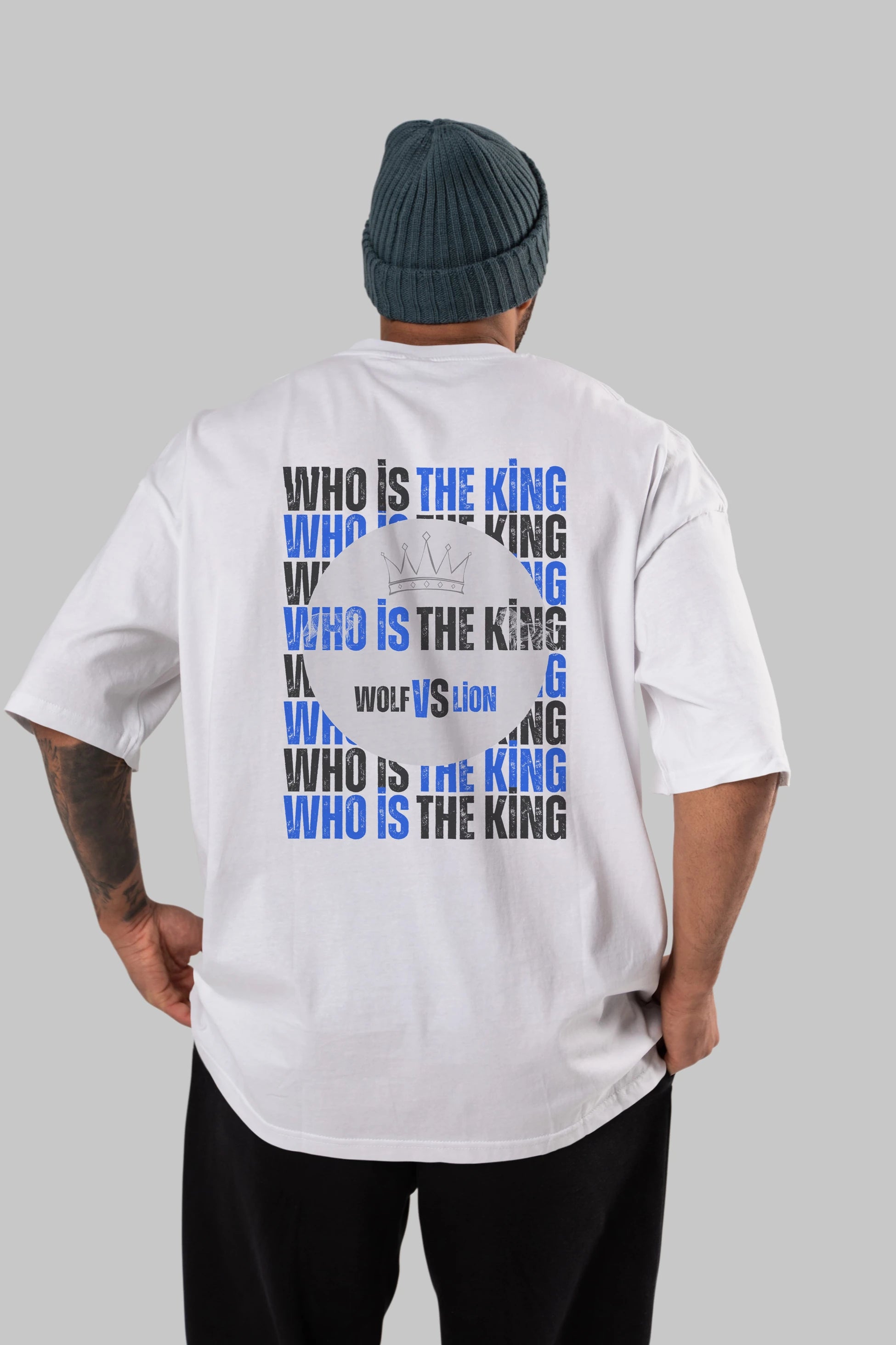 Who Is The King Yazılı Arka Baskılı Oversize t-shirt Erkek Kadın Unisex