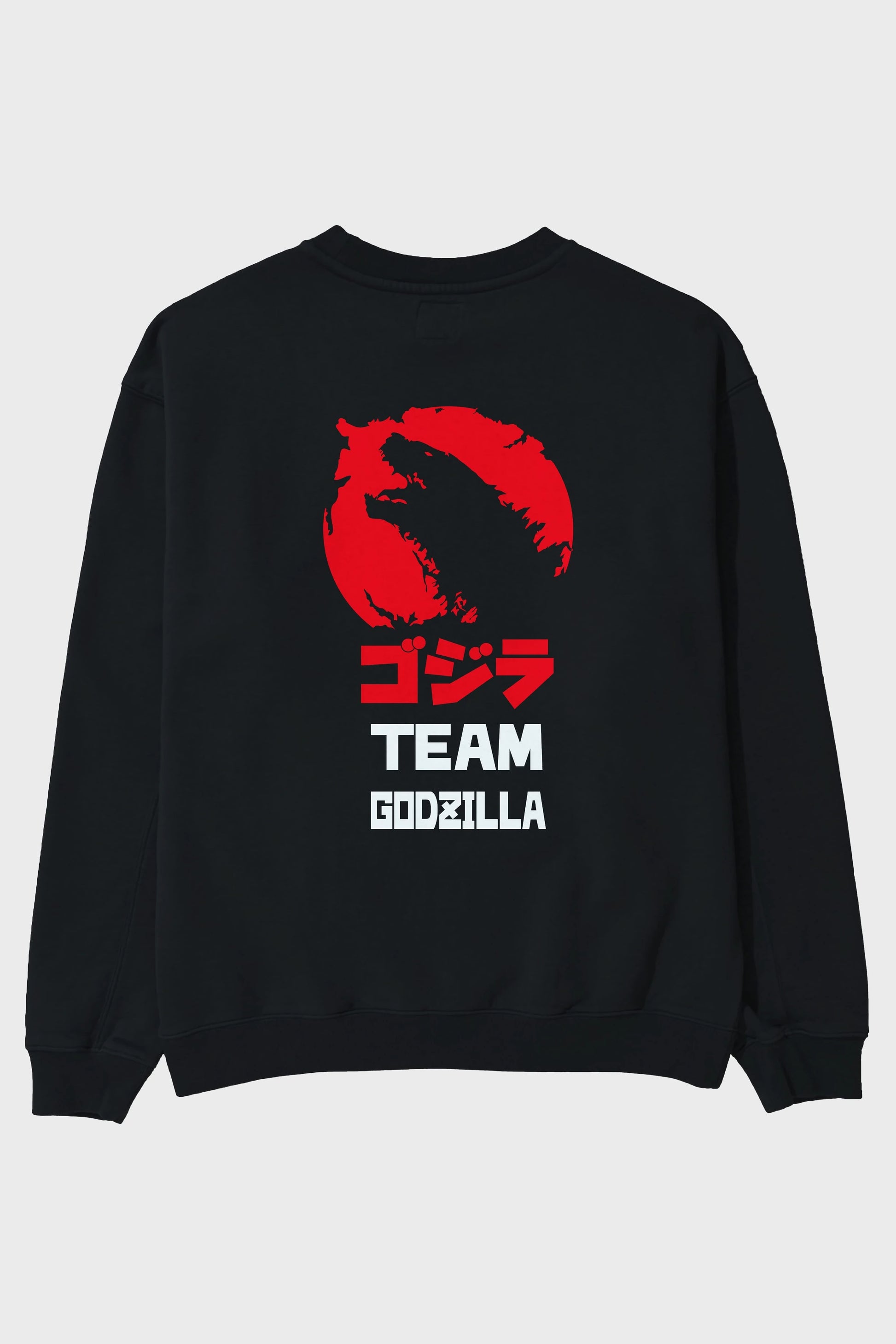 Team Godzilla Arka Baskılı Oversize Sweatshirt Erkek Kadın Unisex