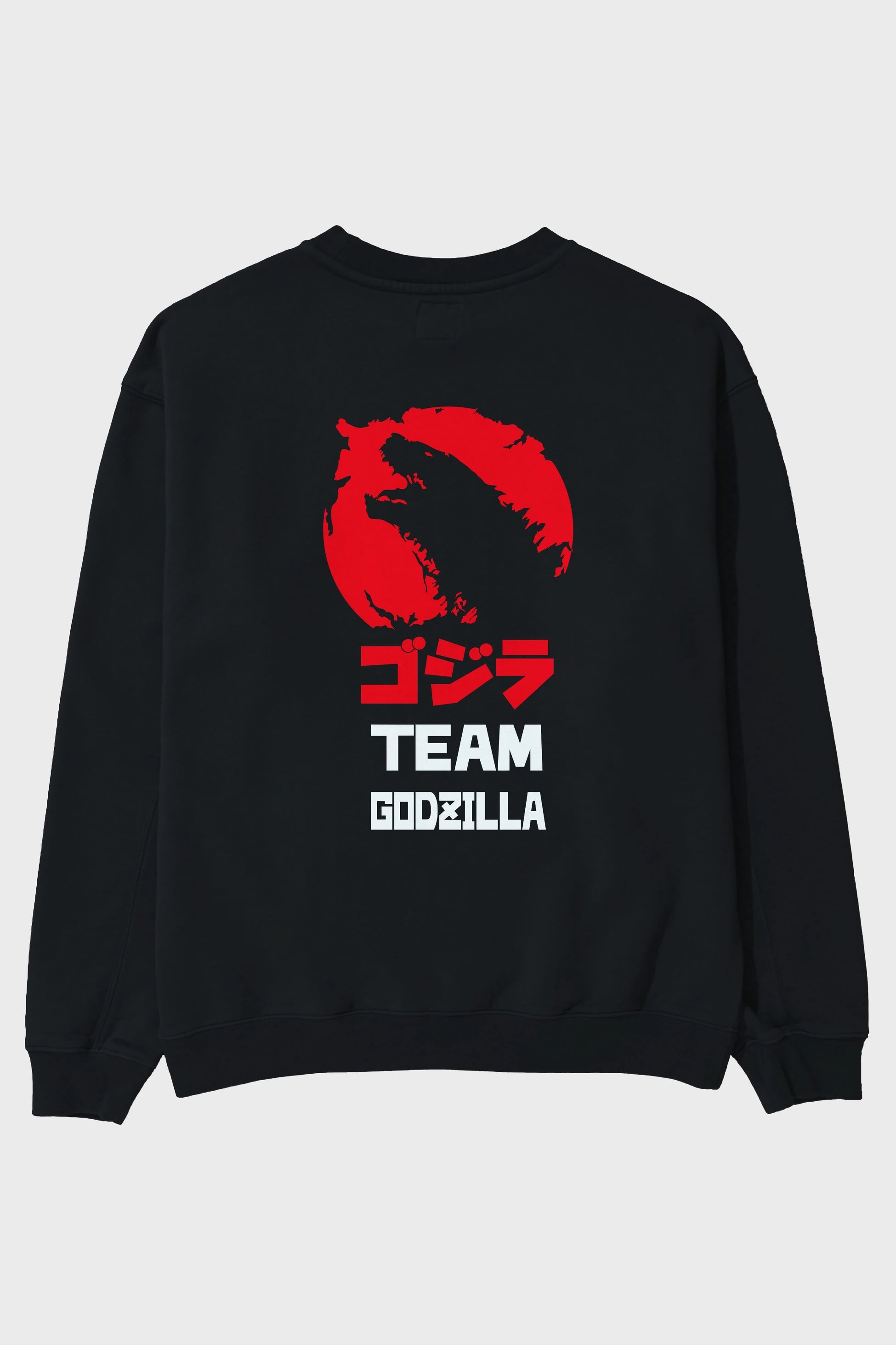 Team Godzilla Arka Baskılı Oversize Sweatshirt Erkek Kadın Unisex