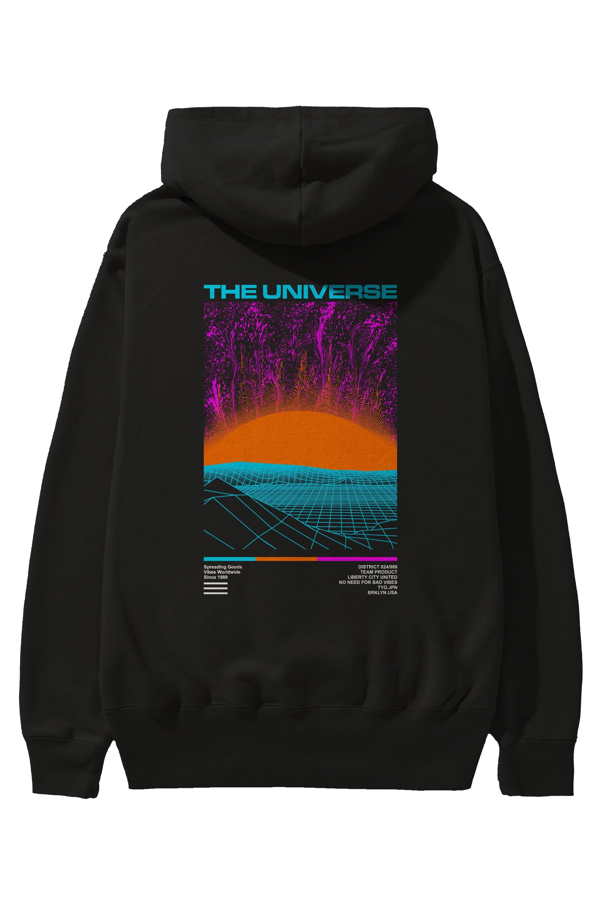 The Universe Arka Baskılı Hoodie Oversize Kapüşonlu Sweatshirt Erkek Kadın Unisex