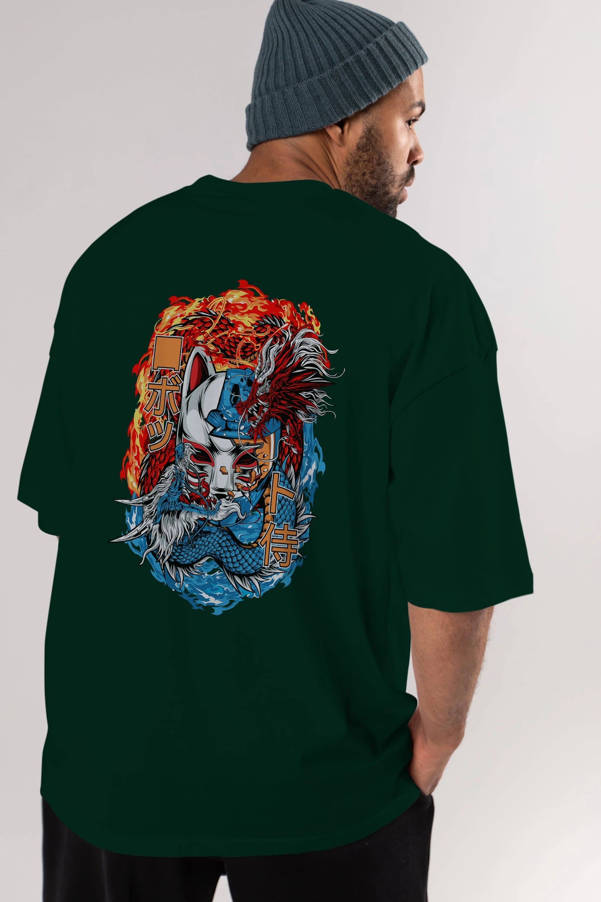ONE PIECE (7) Anime Arka Baskılı Oversize t-shirt Erkek Kadın Unisex