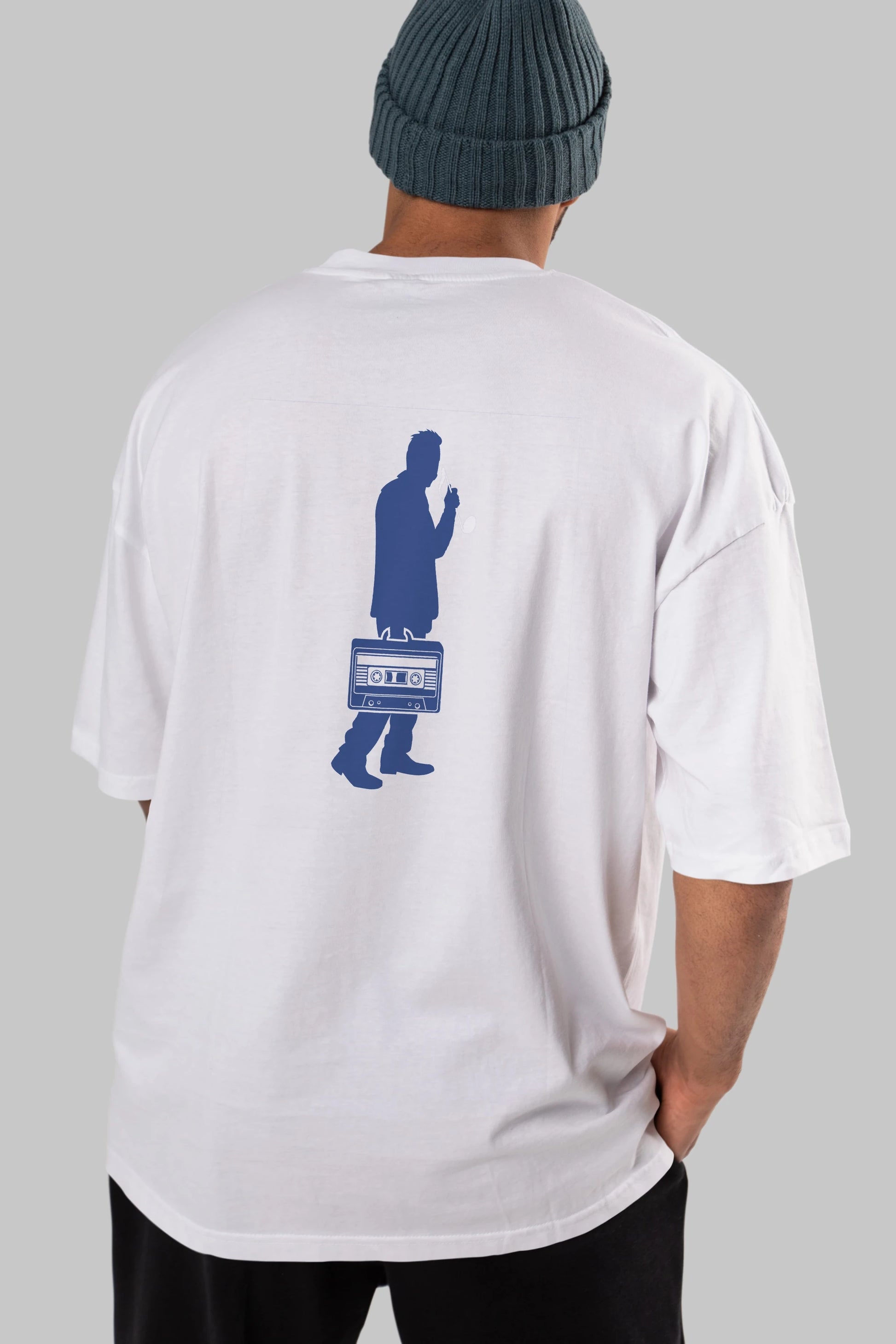 Sound Collector Arka Baskılı Oversize t-shirt %100 pamuk Erkek Kadın Unisex