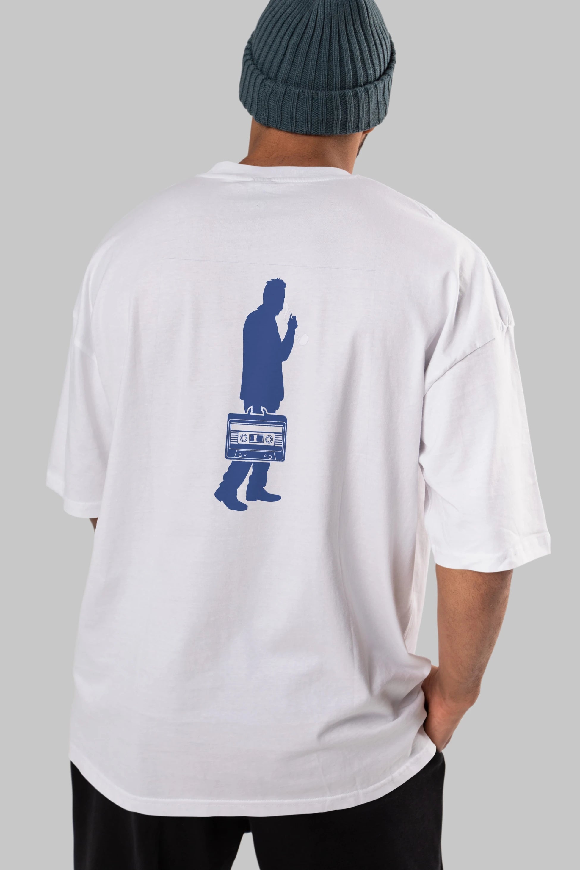 Sound Collector Arka Baskılı Oversize t-shirt %100 pamuk Erkek Kadın Unisex