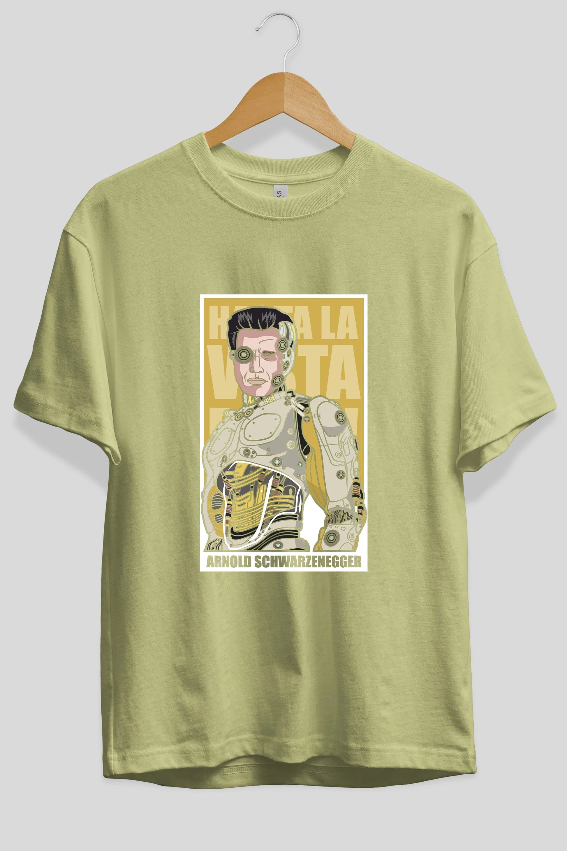 Arnold Robot Human Ön Baskılı Oversize t-shirt Erkek Kadın Unisex %100 Pamuk tişort