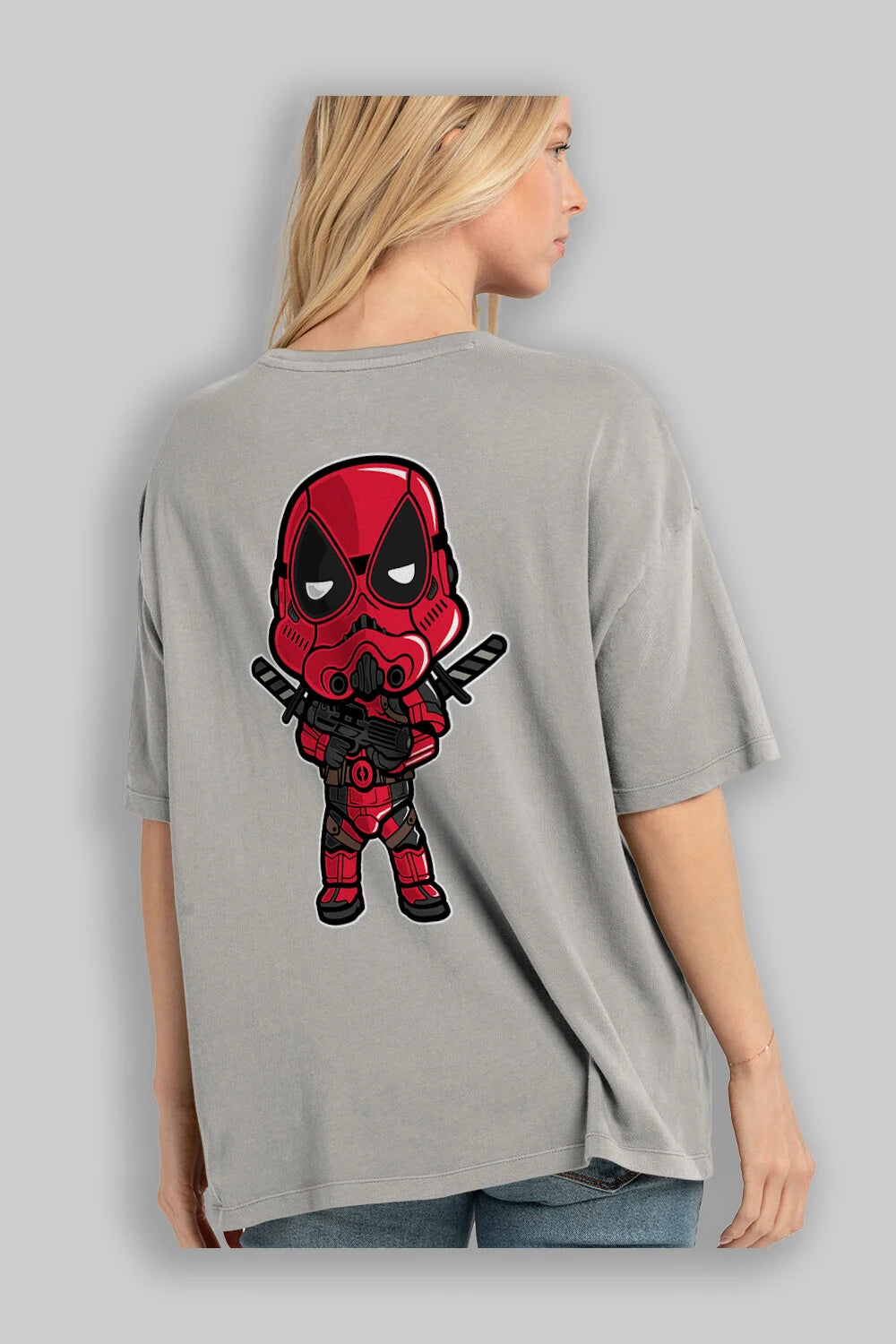Deadpool (22) Arka Baskılı Oversize t-shirt Erkek Kadın Unisex %100 Pamuk Bisiklet Yaka tişort