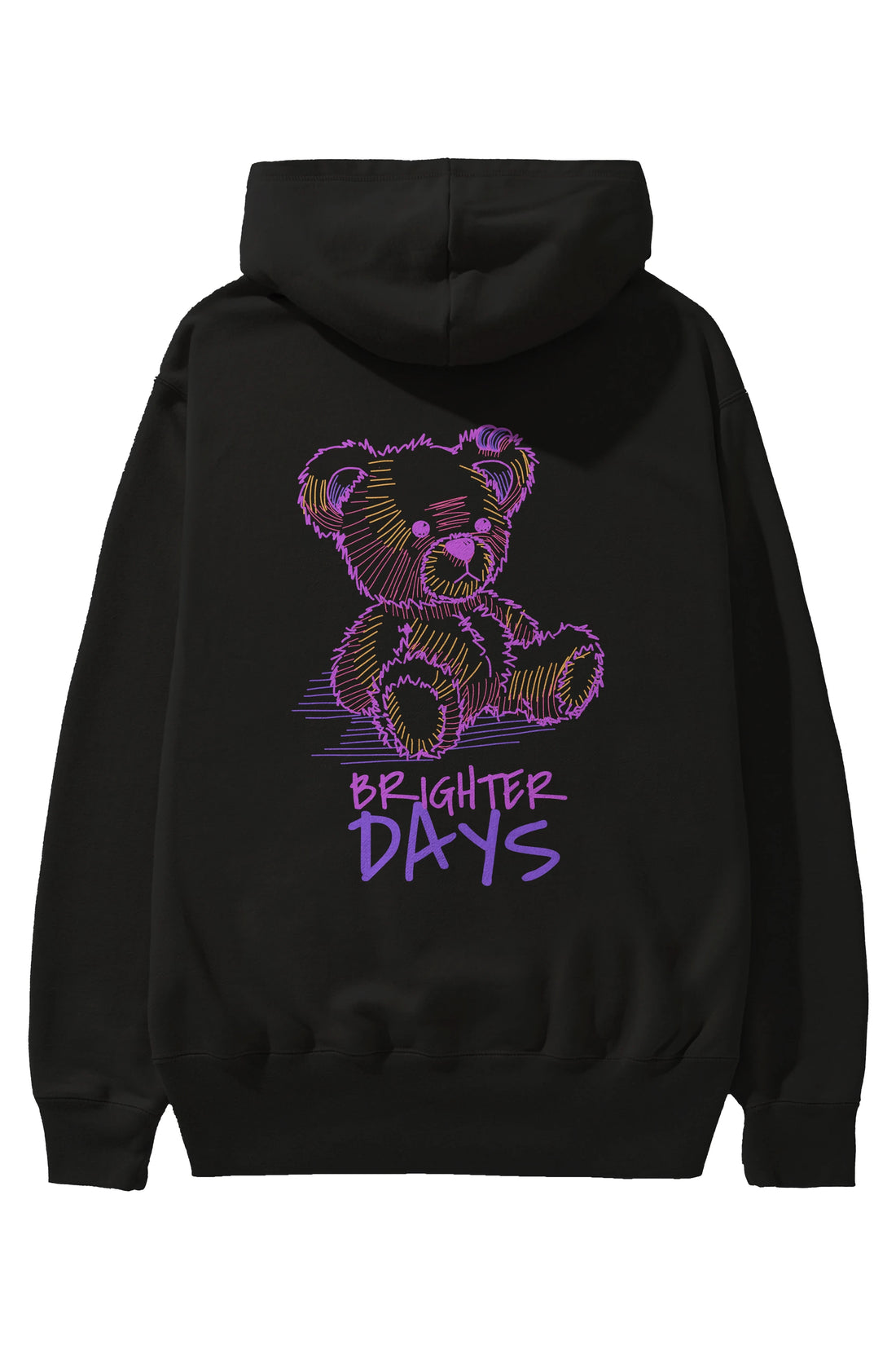 Brighter Days Arka Baskılı Hoodie Oversize Kapüşonlu Sweatshirt Erkek Kadın Unisex