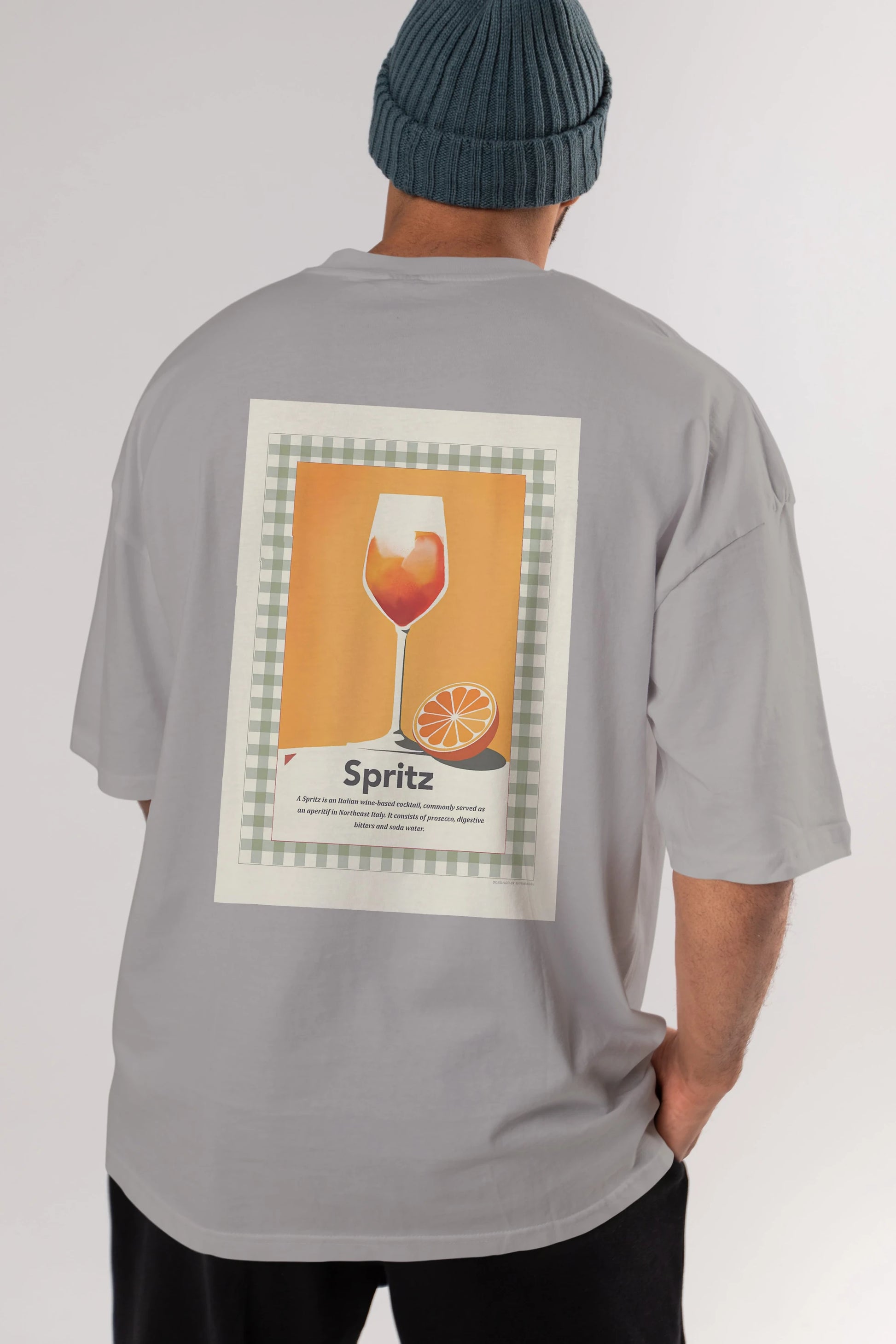 Aperol Spritz 5 Arka Baskılı Oversize t-shirt Erkek Kadın Unisex %100 Pamuk Bisiklet Yaka tişort