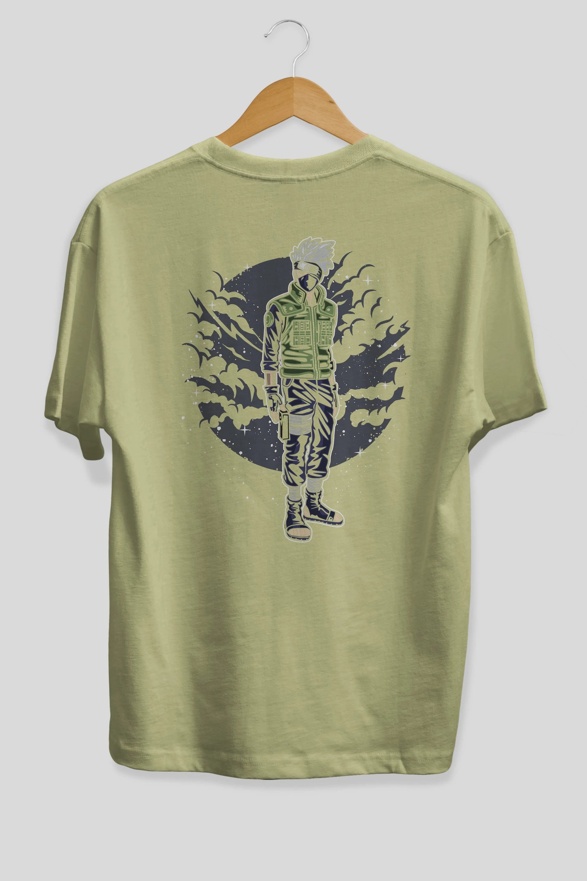 SHINOBI Arka Baskılı Oversize t-shirt Erkek Kadın Unisex %100 Pamuk