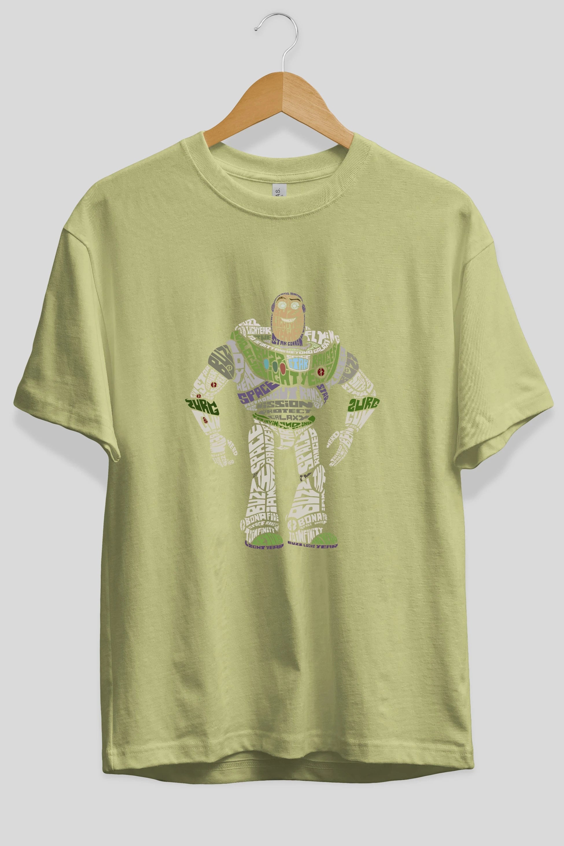 Buzz Ön Baskılı Oversize t-shirt %100 pamuk Erkek Kadın Unisex