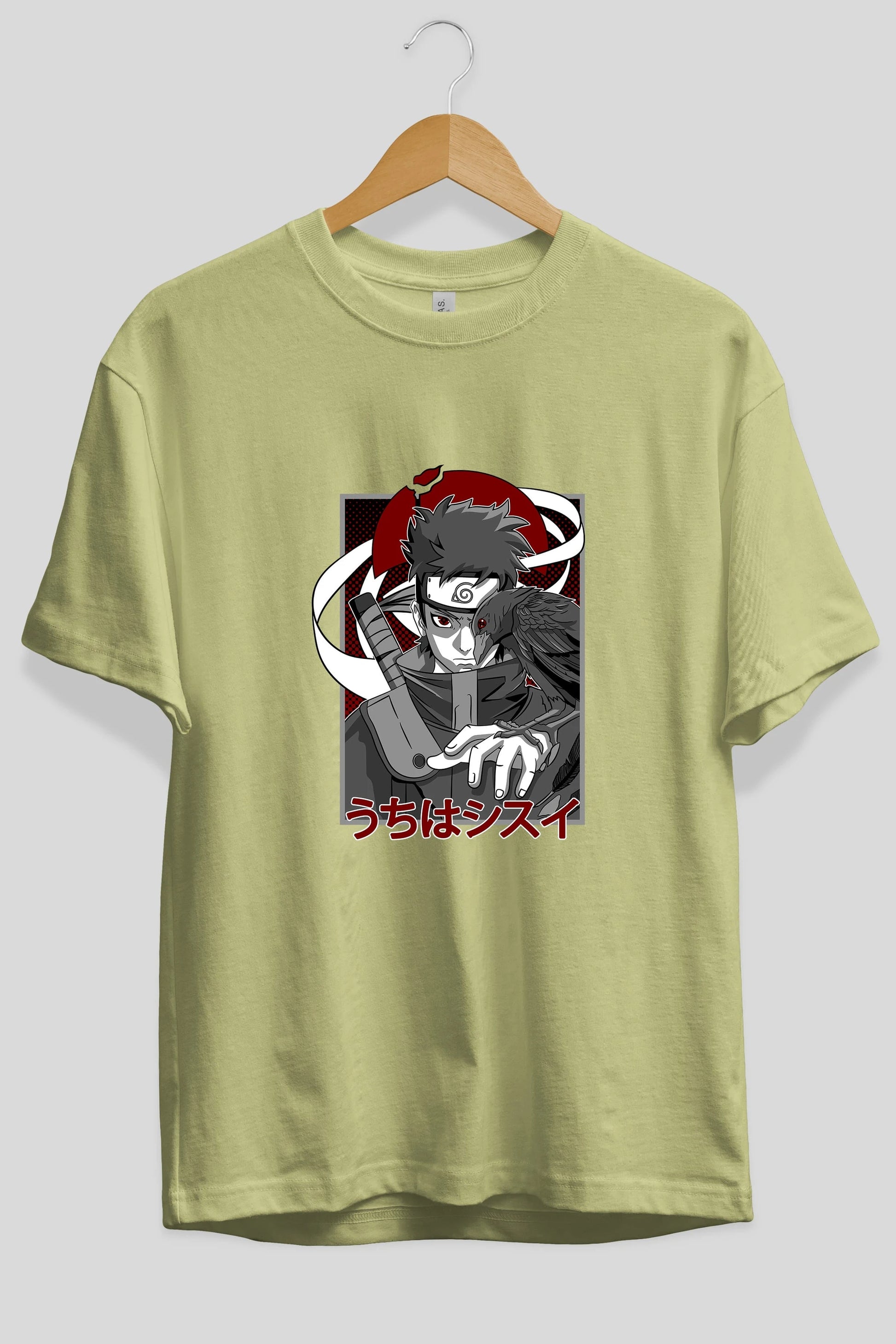 SHISUI UCHIHA NARUTO Anime Ön Baskılı Oversize t-shirt %100 pamuk Erkek Kadın Unisex