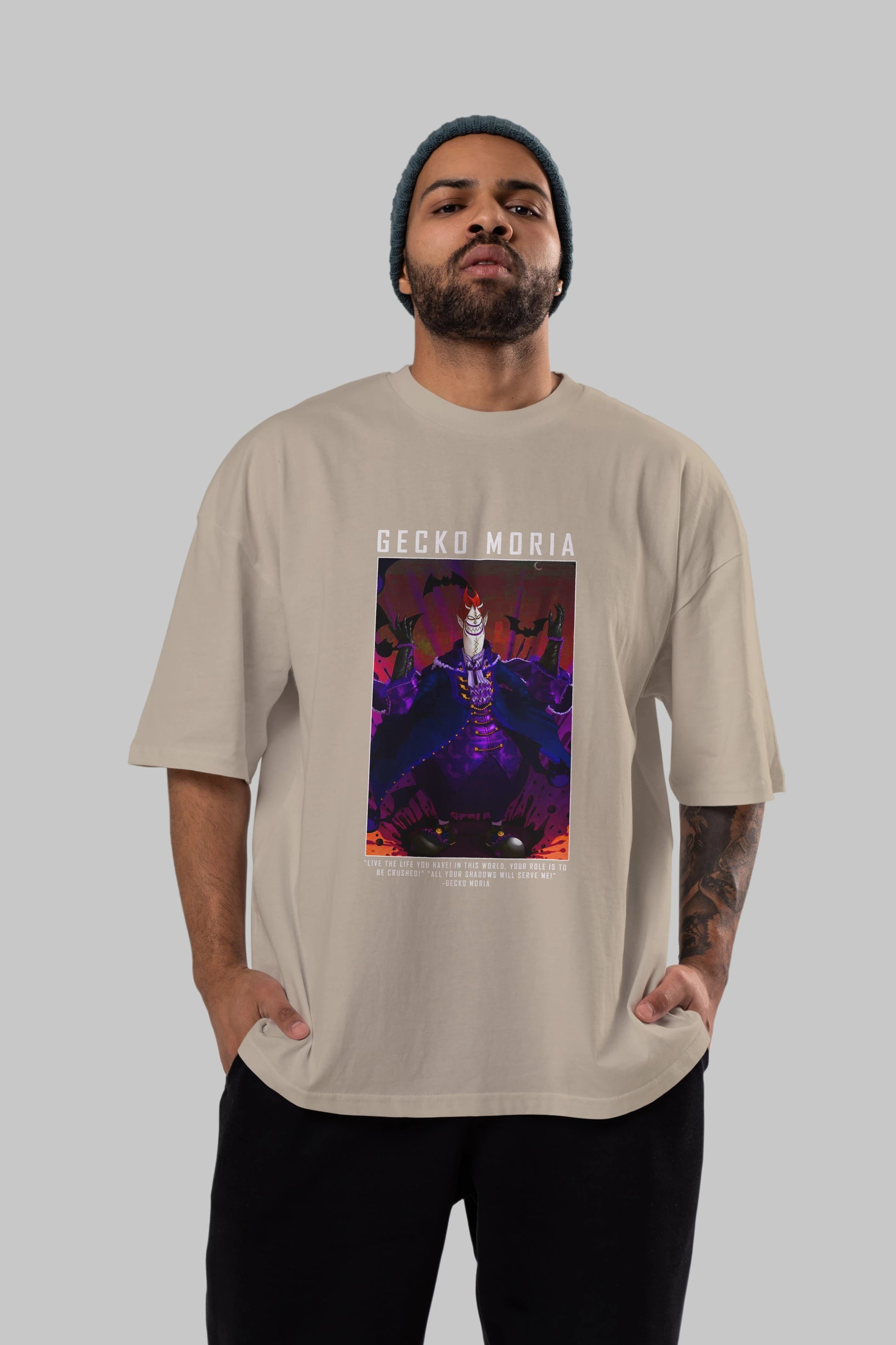Gecko Moria Anime Ön Baskılı Oversize t-shirt Erkek Kadın Unisex