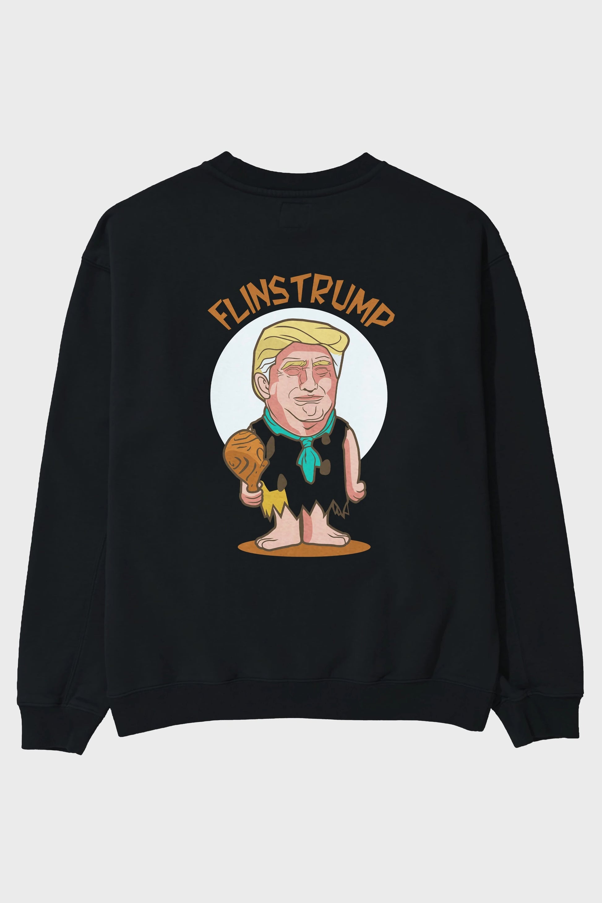 Flinstrump Arka Baskılı Oversize Sweatshirt Erkek Kadın Unisex