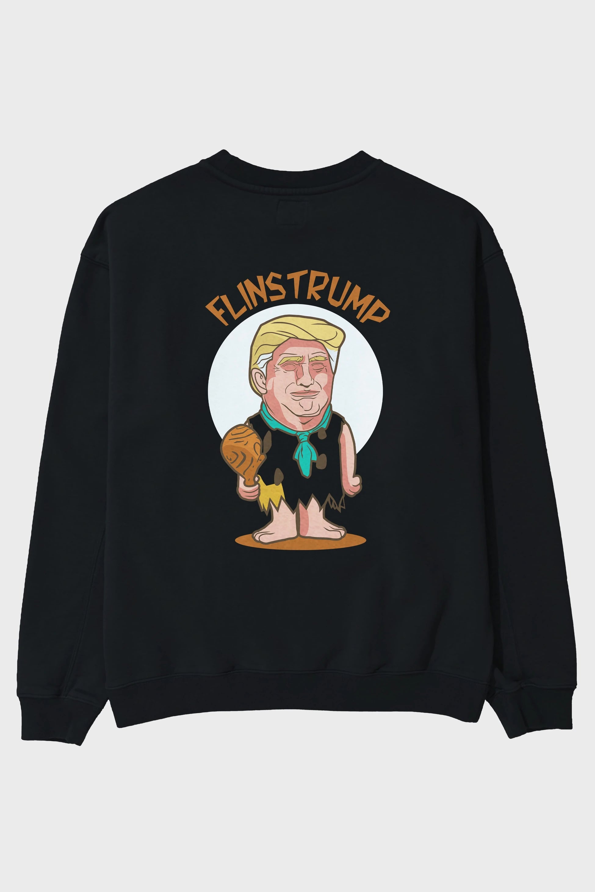 Flinstrump Arka Baskılı Oversize Sweatshirt Erkek Kadın Unisex